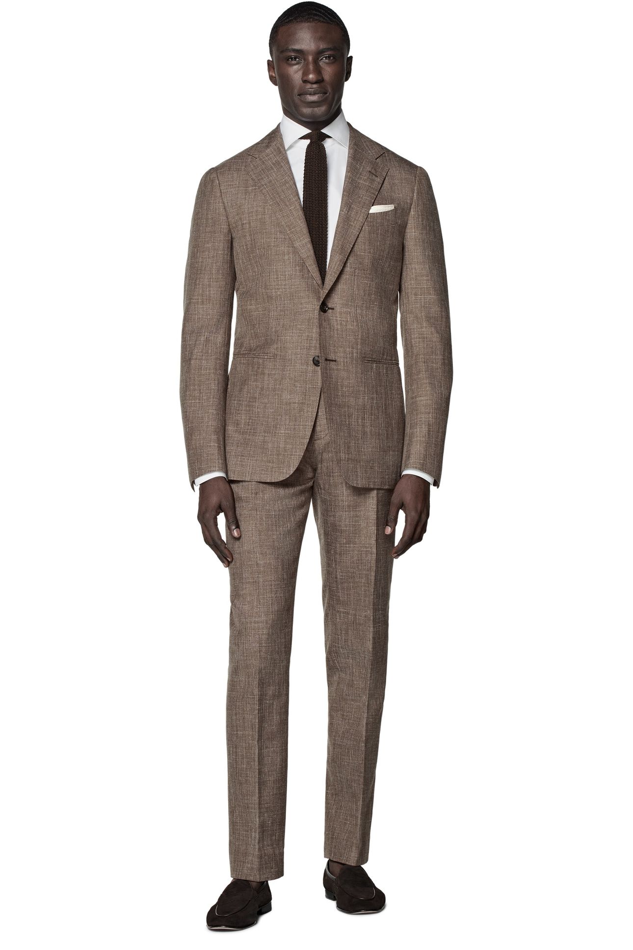 HAVANA-MID BROWN-WOOL SILK LINEN NESTED SUITS MID BROWN 5