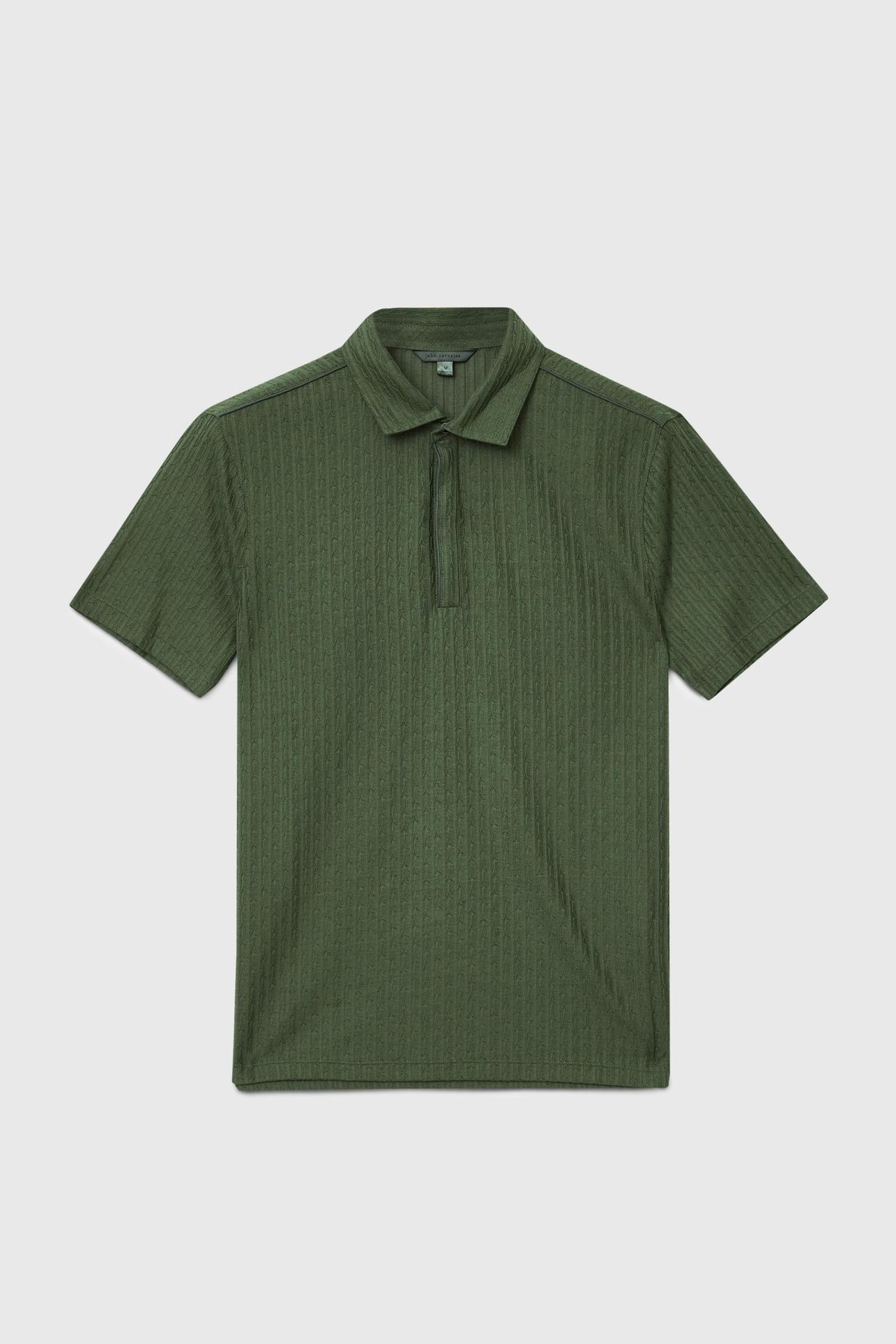 GRANA REGULAR FIT SS POLO IN JACQUARD ST MOSS 3