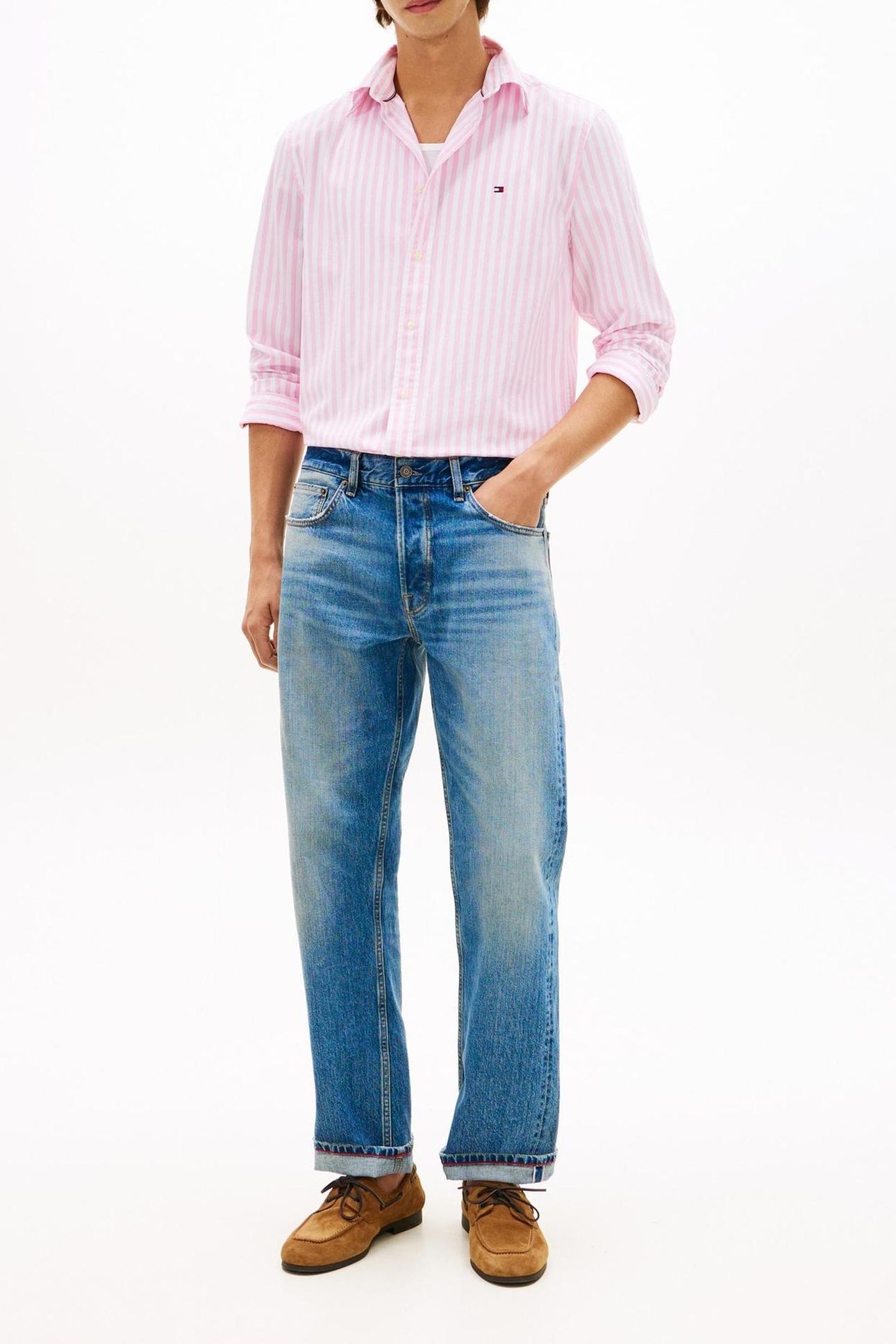 FLEX POPLIN CLASSIC SHIRT CLASSIC PINK/STRIPE 2