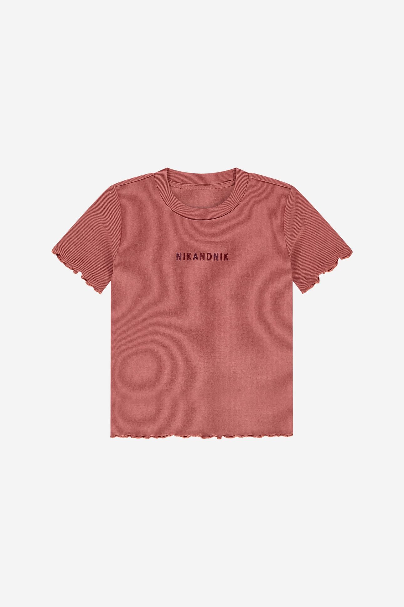 GRADIENT RIB T-SHIRT DUSTY ROSE 1