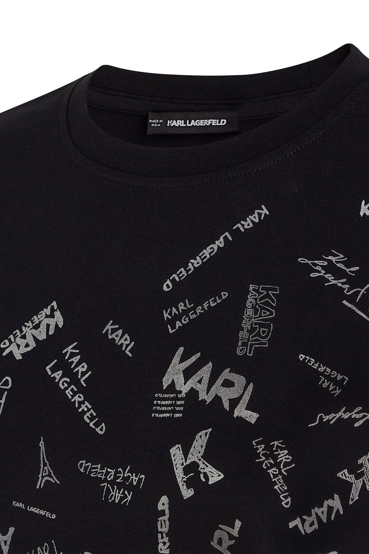 PARIS FONTS PRINT T-SHIRT BLACK 3