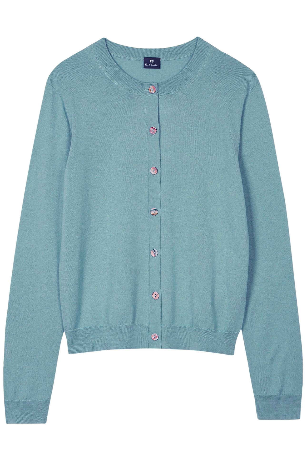 KNITTED CARDIGAN BUTTON THRU PETROL BLUE 1