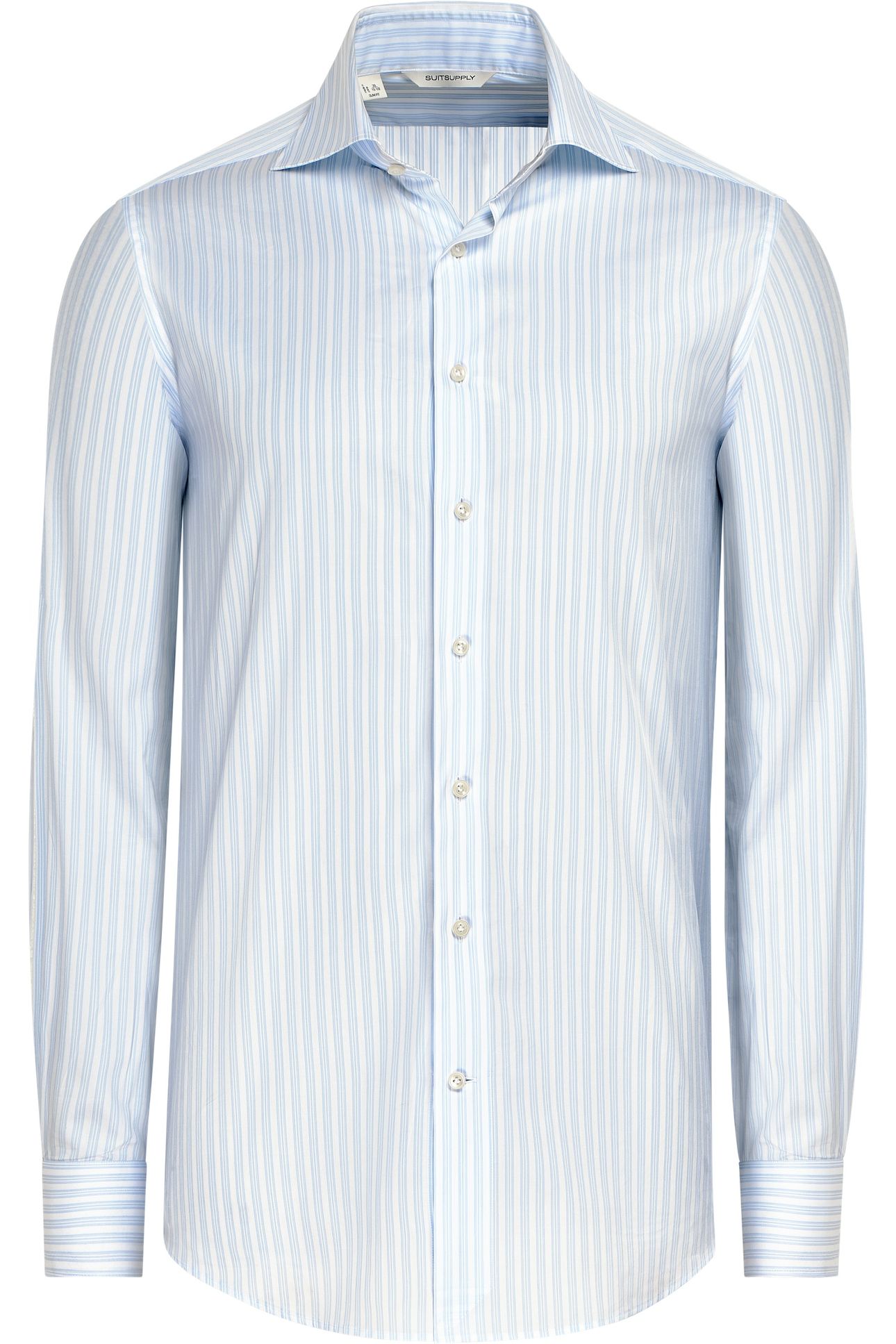 CUTAWAY RETRO STRIPE WHITE FORMAL SHIRTS LIGHT BLUE 7