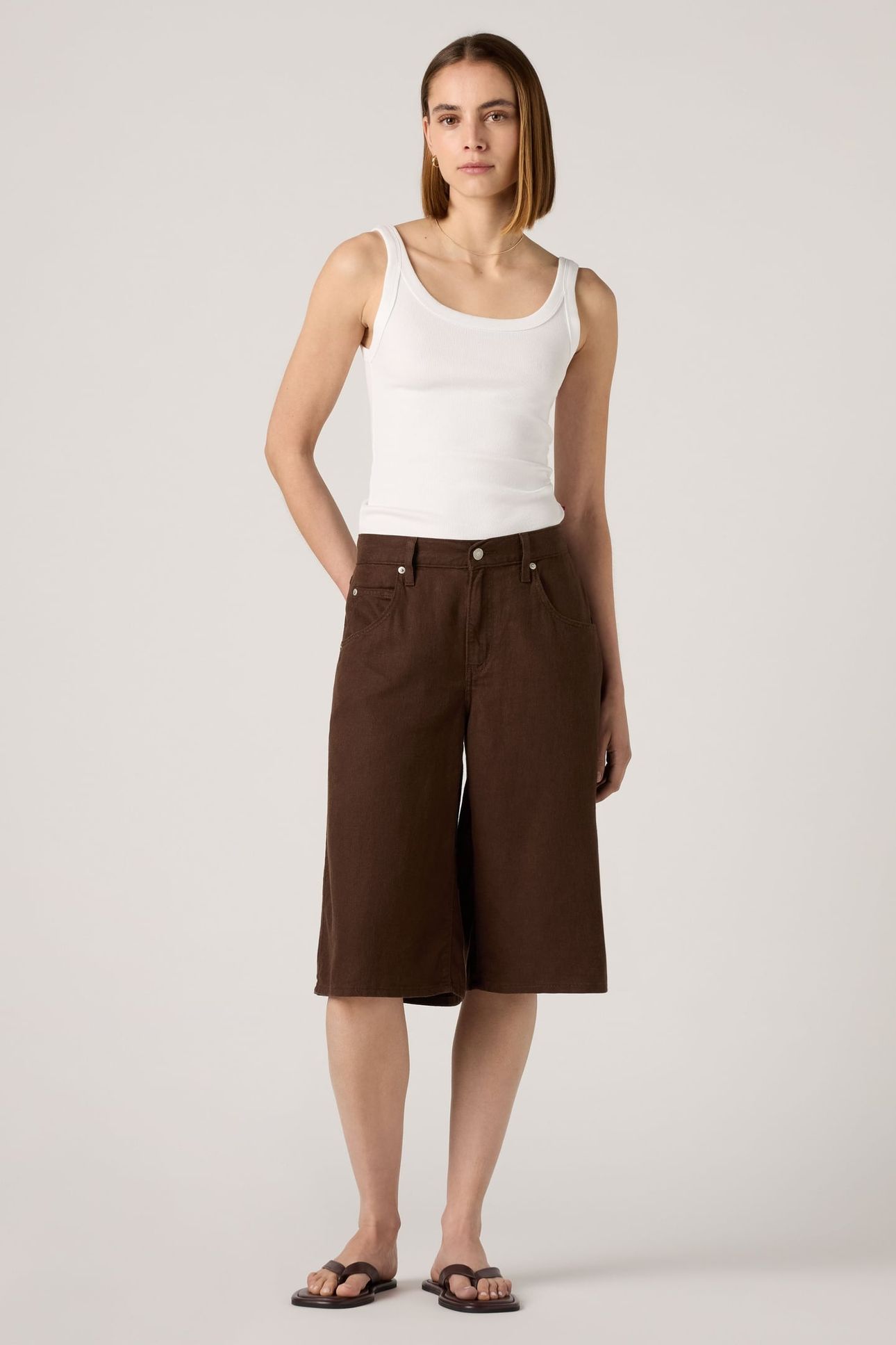 SUPER BAGGY LONG LINEN SHORTS 1