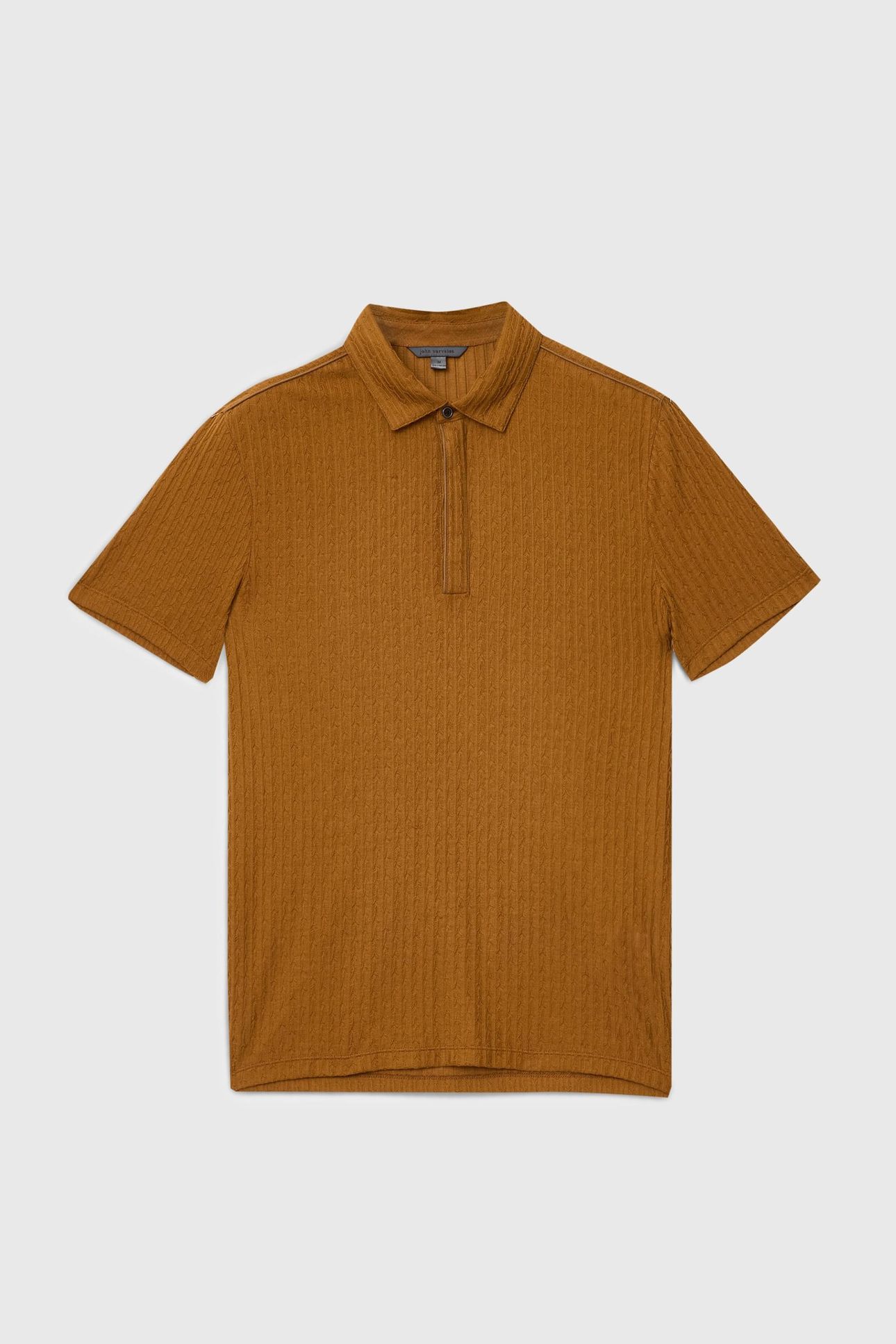 GRANA REGULAR FIT SS POLO IN JACQUARD ST SIENNA BROWN 3