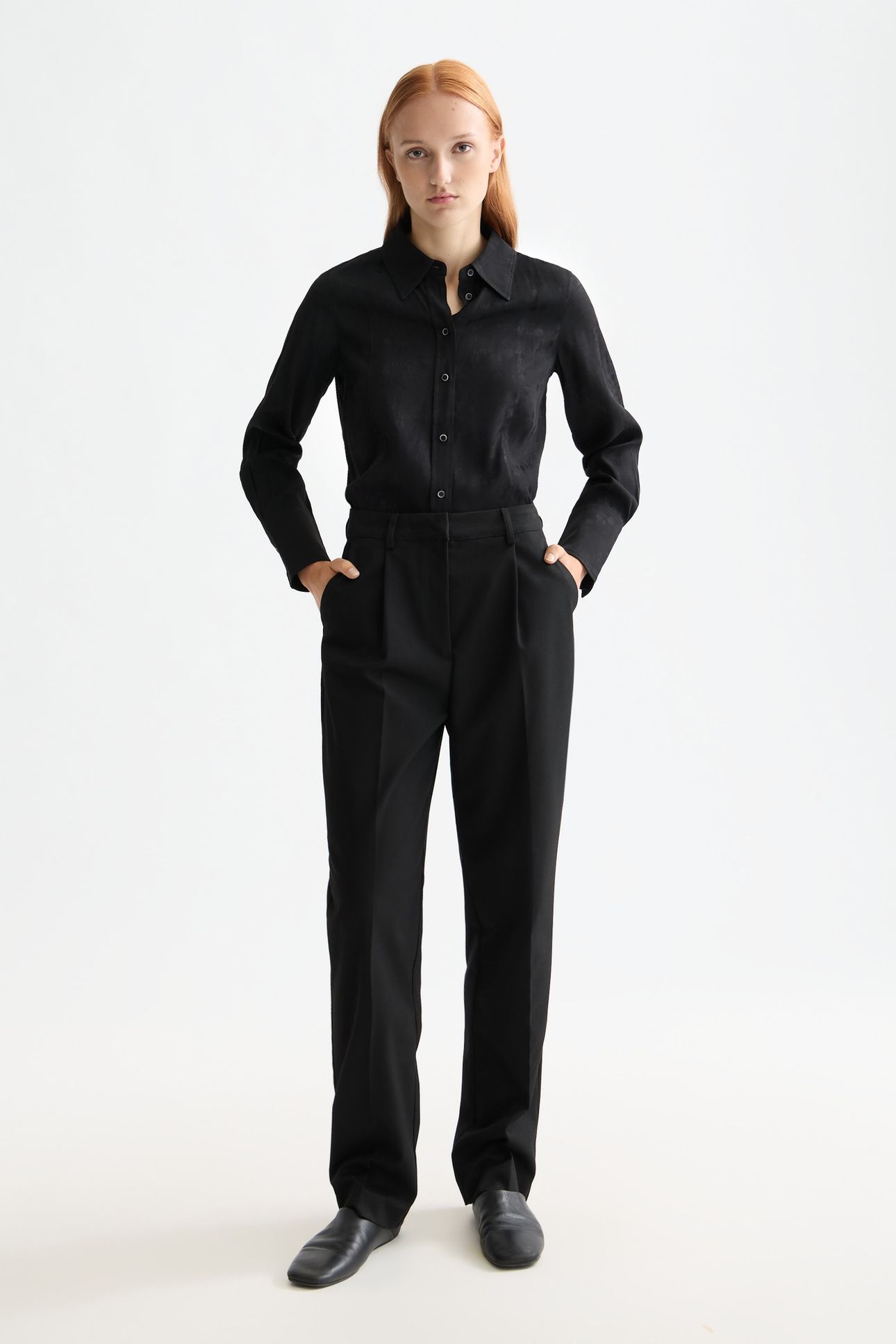 REGULAR FIT JACQUARD SHIRT METEORITE 2