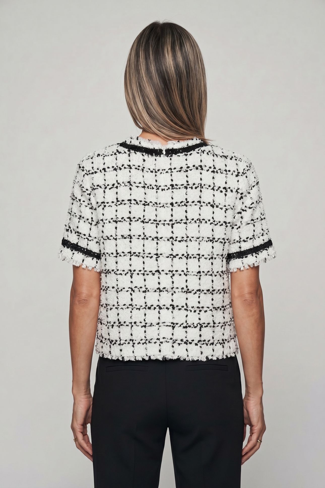 BOUCLE TOP BLACK WHITE KARL BOUCLE 2