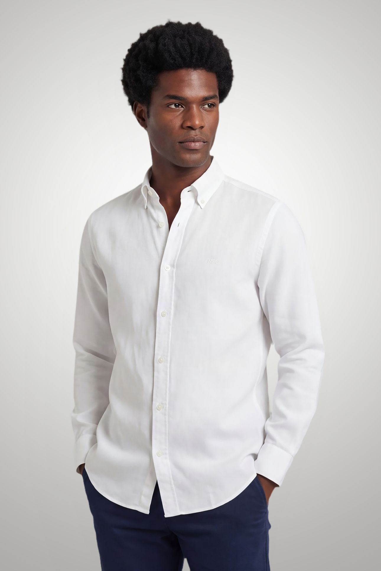 COTTON/LINNEN SHIRT WHITE 1