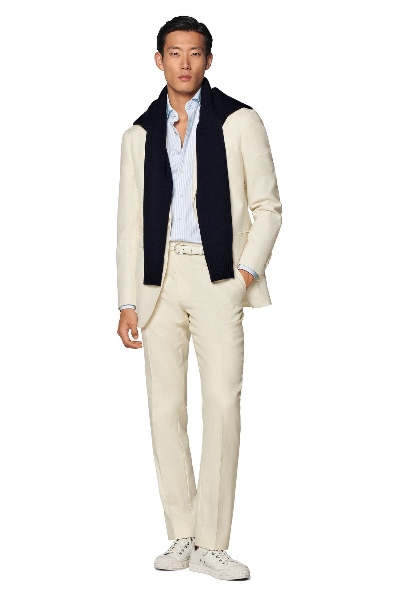 ROMA-OFF-WHITE-WOOL SILK LINEN NESTED SUITS OFF-WHITE 1