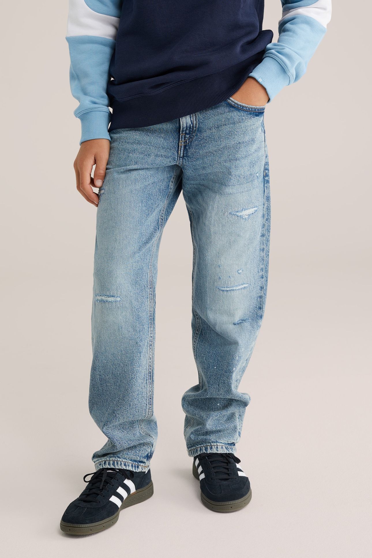 5-POCKET MID WAIST BLUE 1