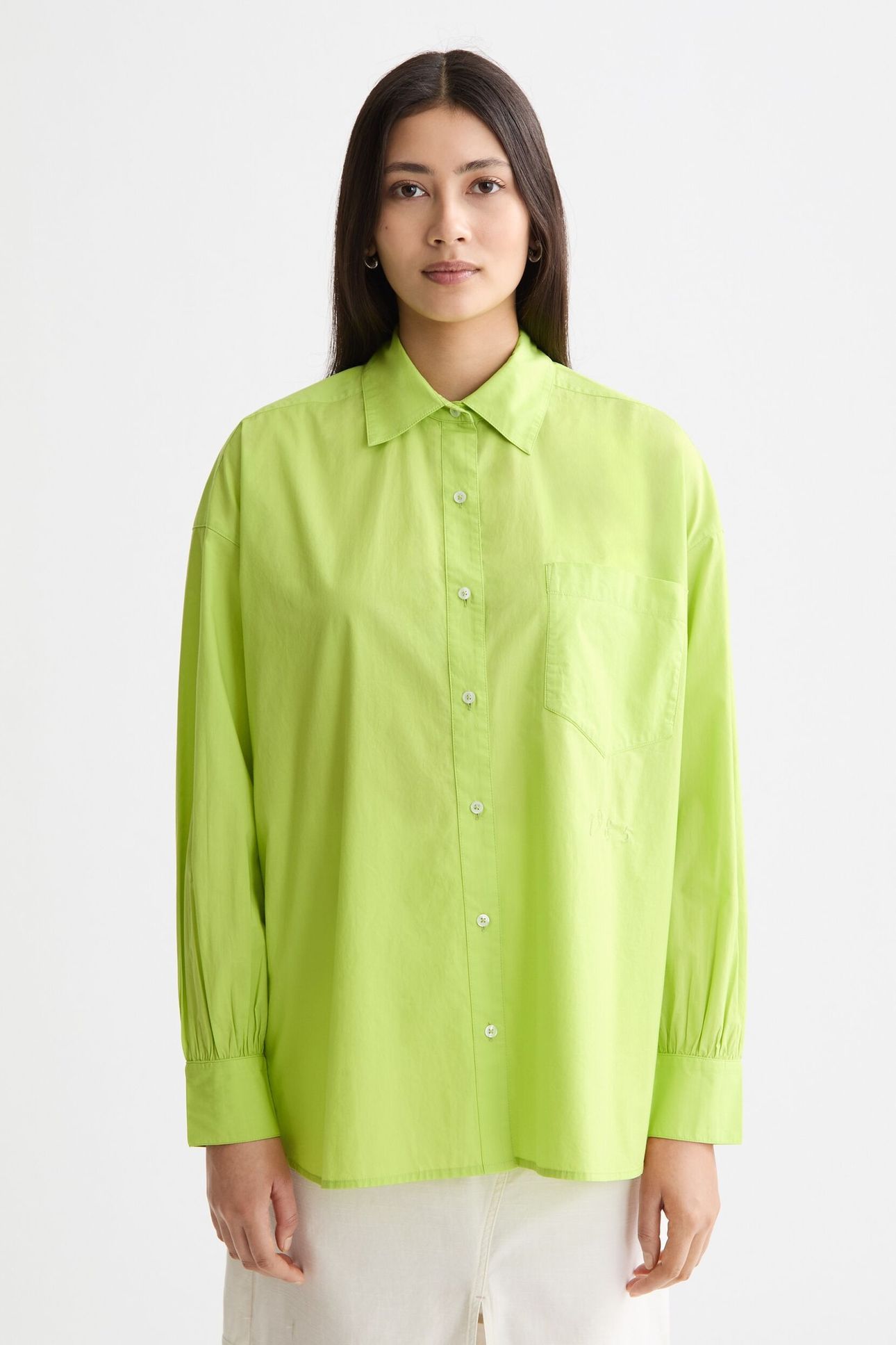 EMBROIDERED GIRLFRIEND SHIRT GREEN GLOW 3