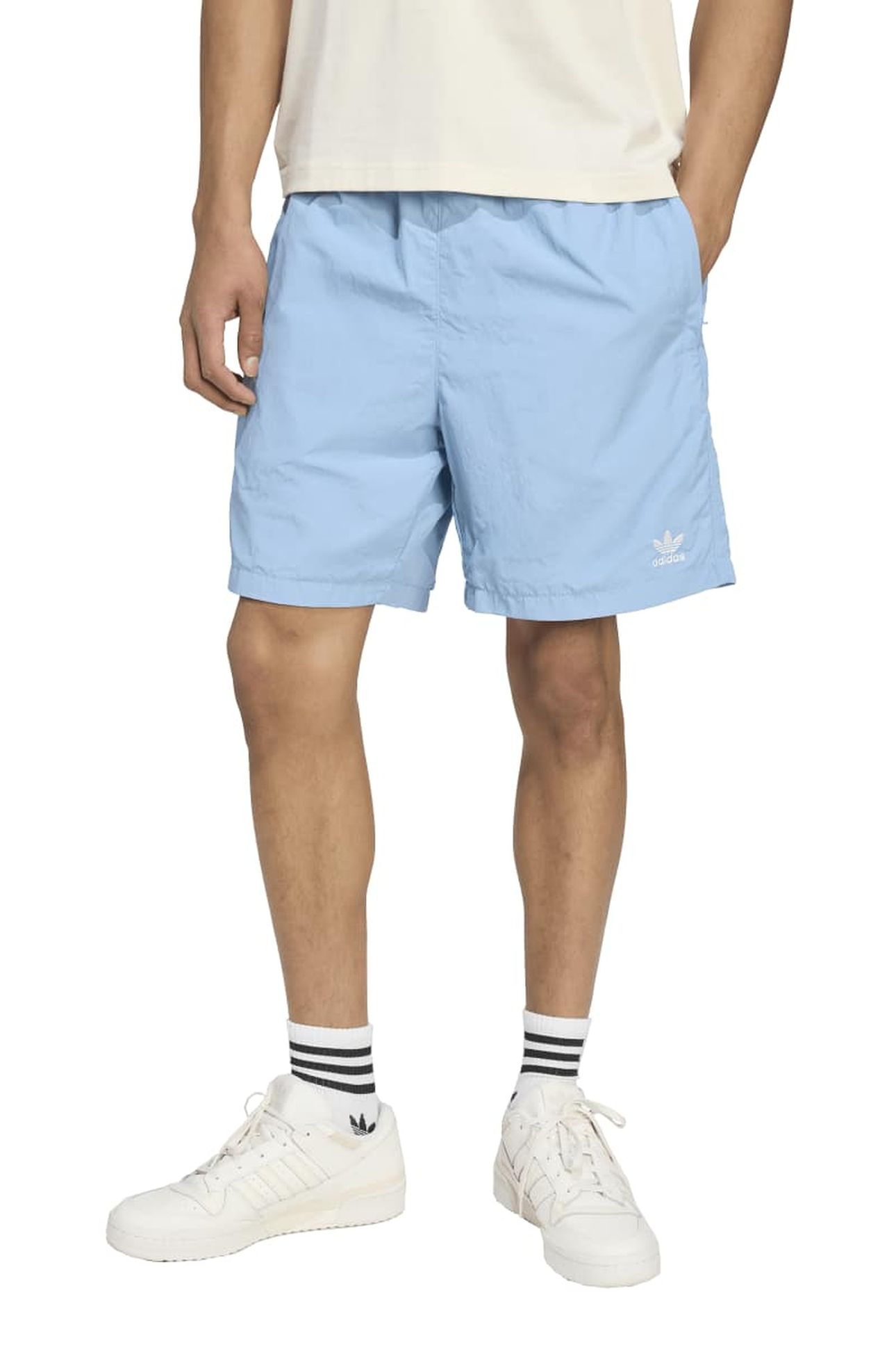 UNISEX ORIGINALS TREFOIL ESSENTIALS WOVEN SHORTS ASH BLUE 1