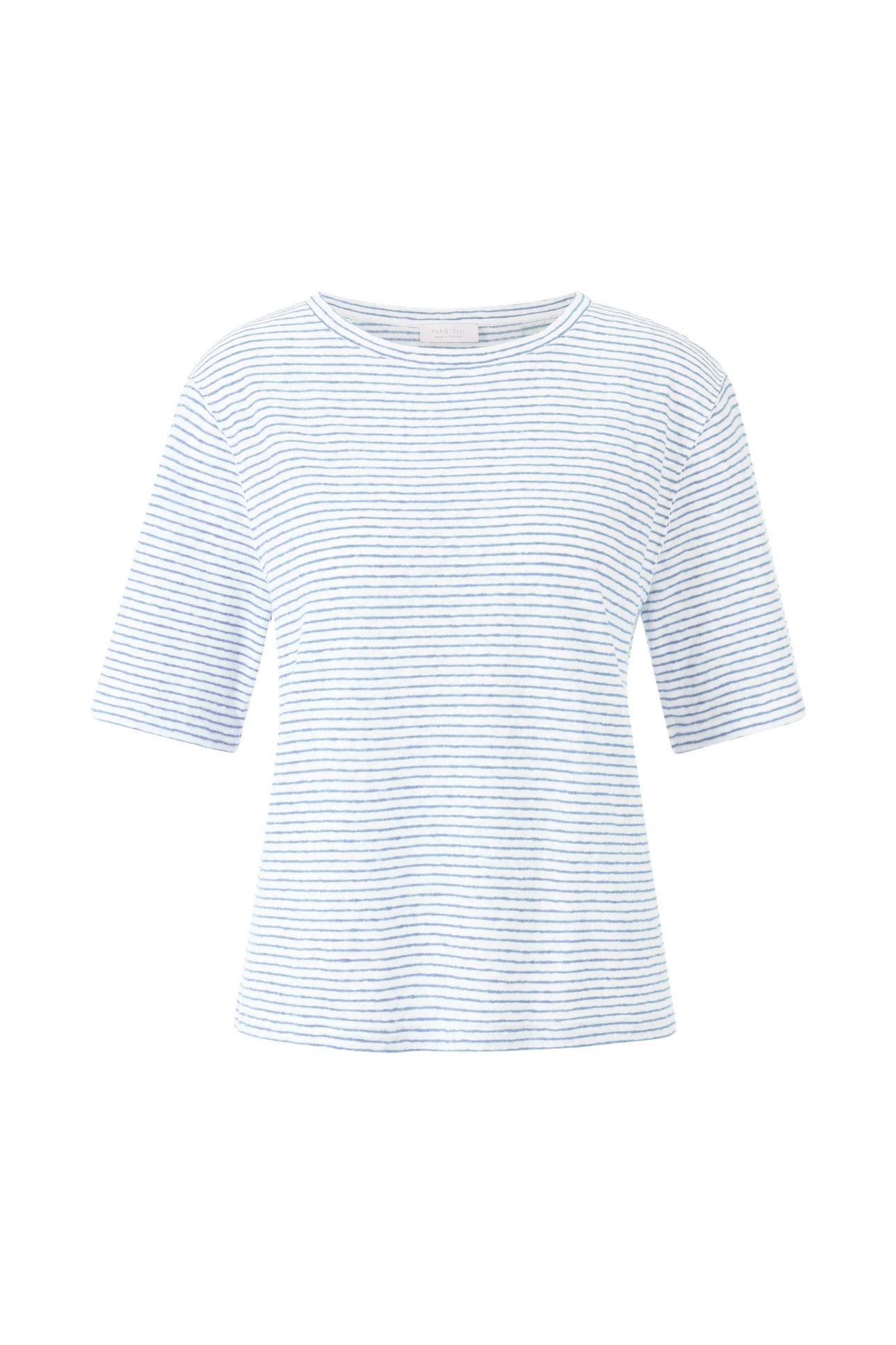 STRIPED LINEN T-SHIRT SUSTAINABLE CLEAR SKY 4