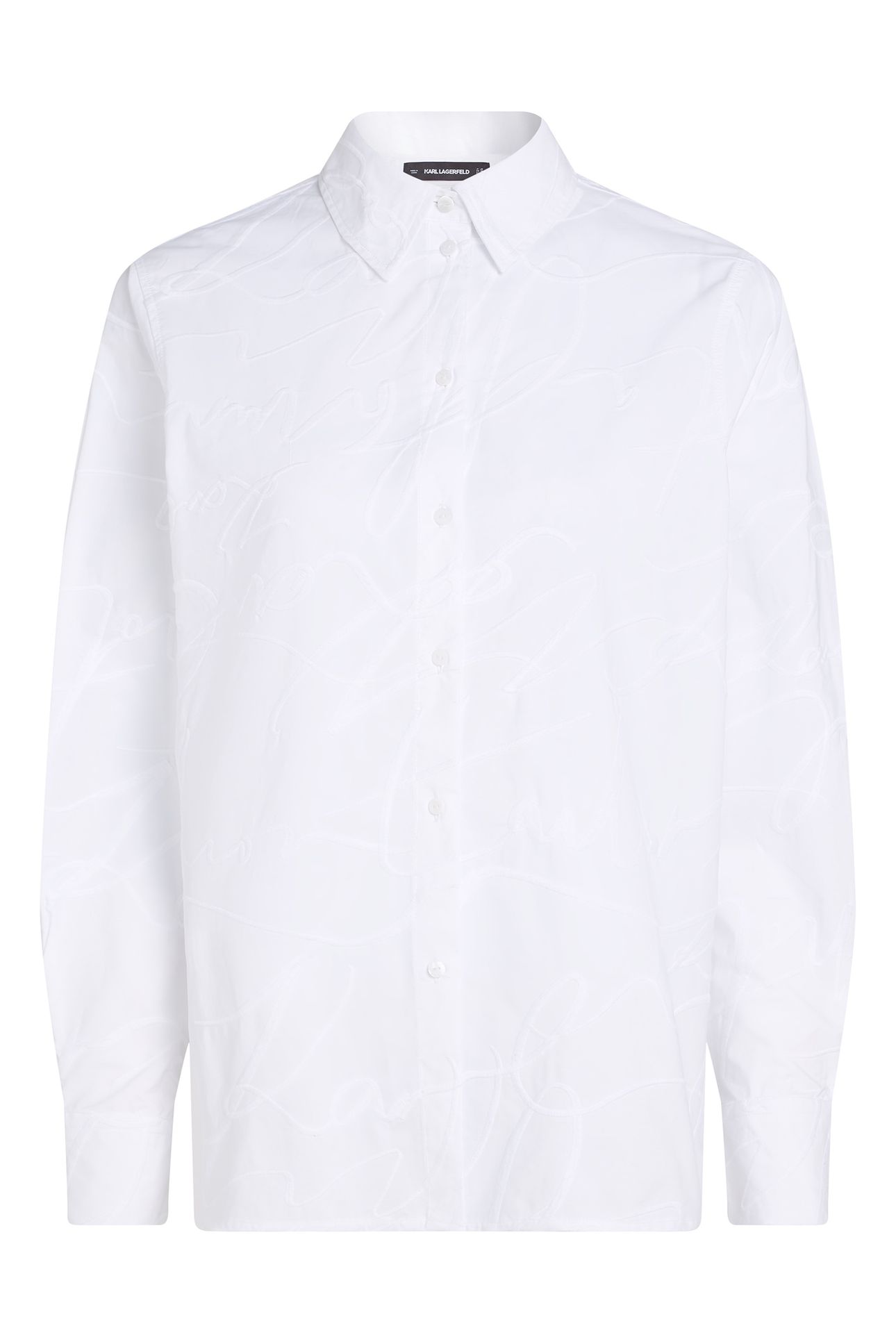 EMBROIDERY POPLIN SHIRT WHITE SCRIBBLE 3