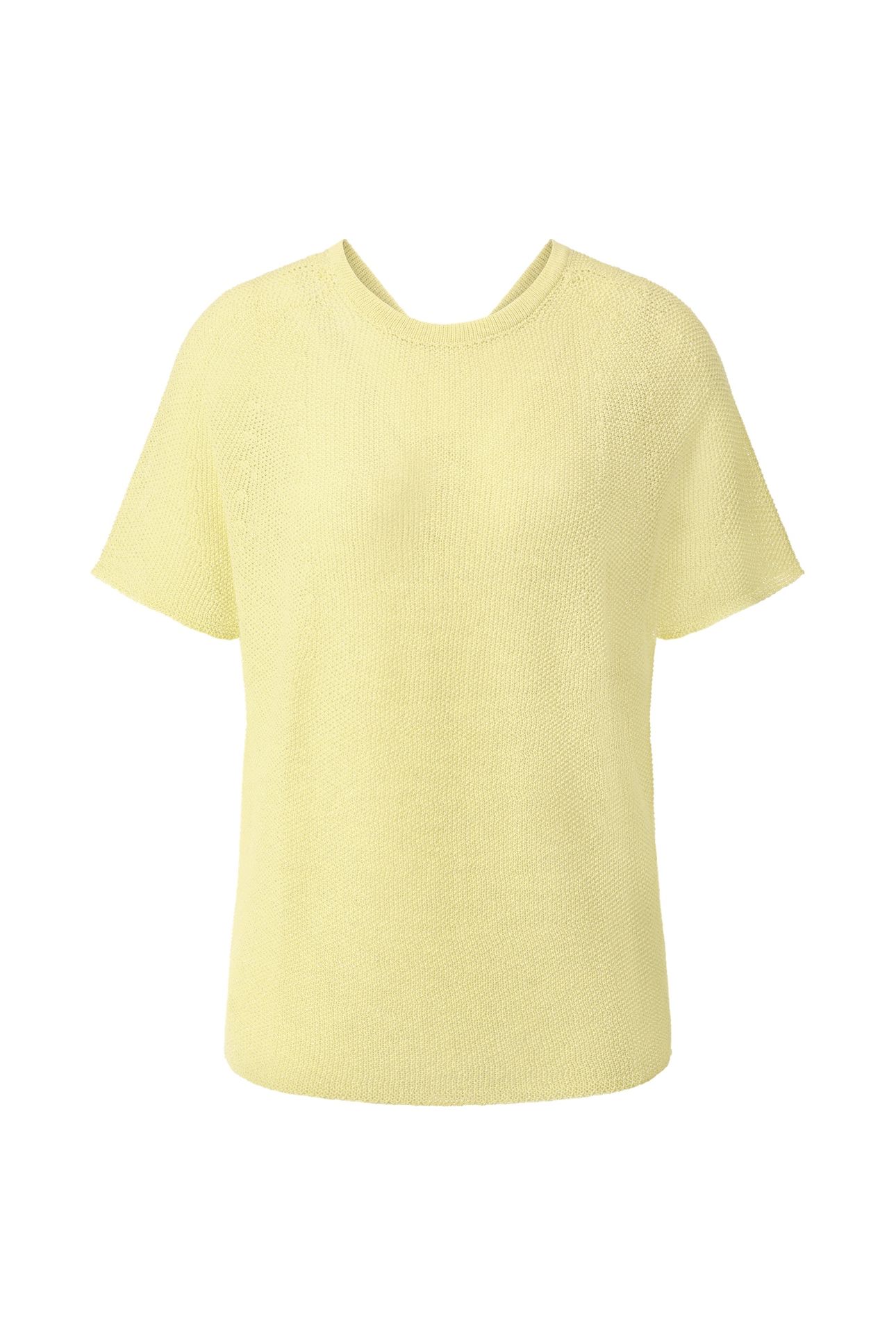 CREW NECK SHINY YARN LIGHT VANILLA 4