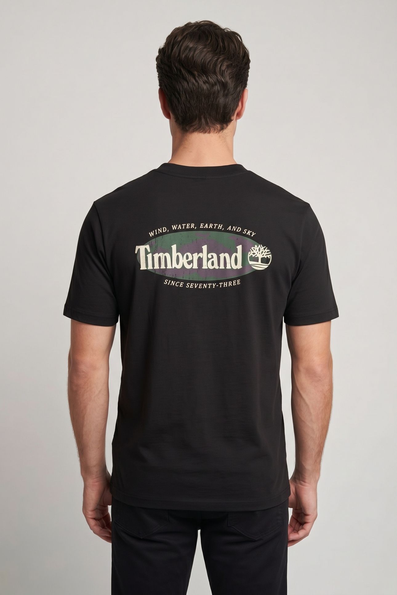 SHORT SLEEVE ''OVAL LOGO'' GRAPHIC TEE BLACK 2