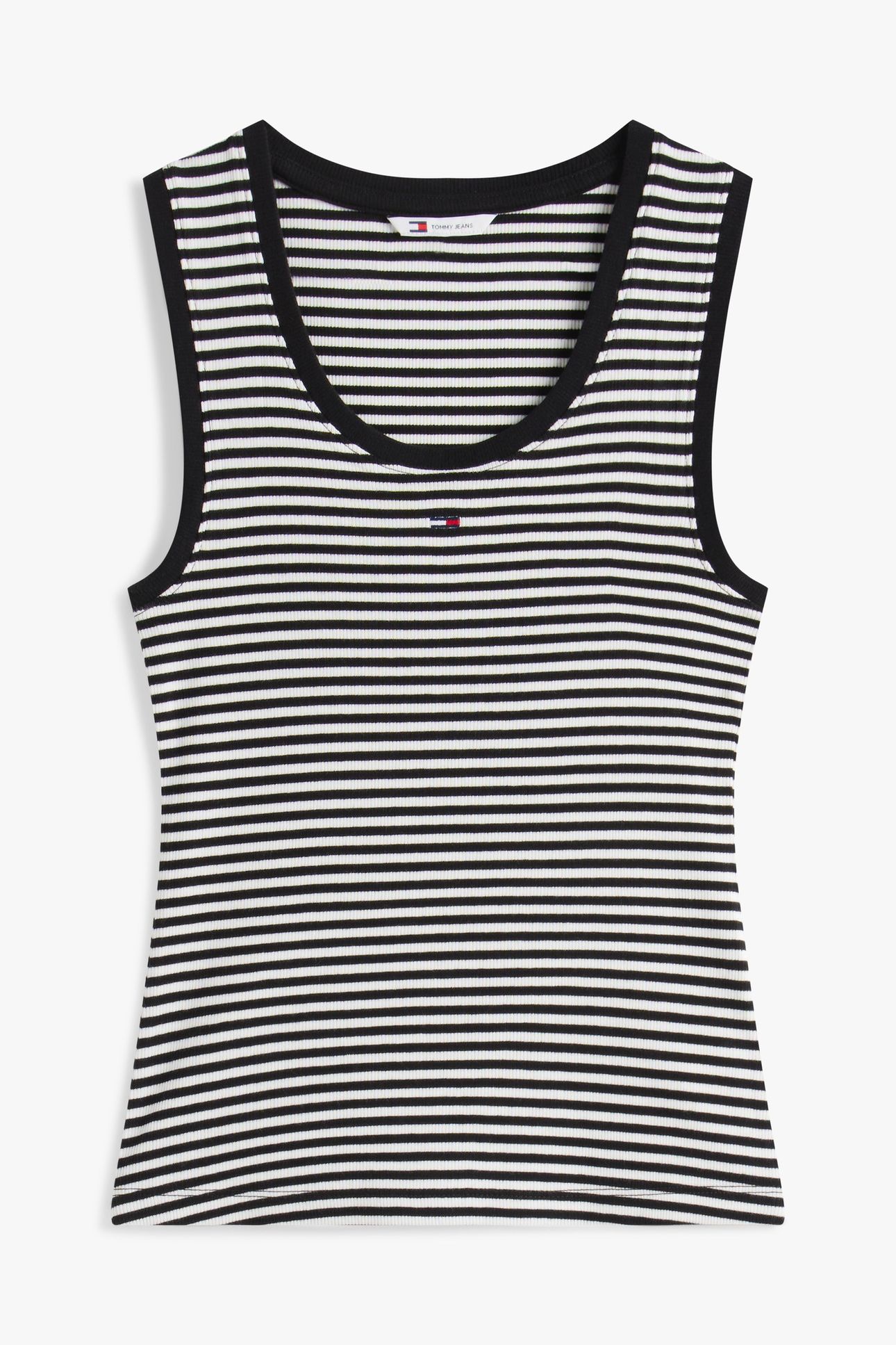 TJW ESSENTIAL RIB T-SHIRT BLACK/ECRU STRIPE 4
