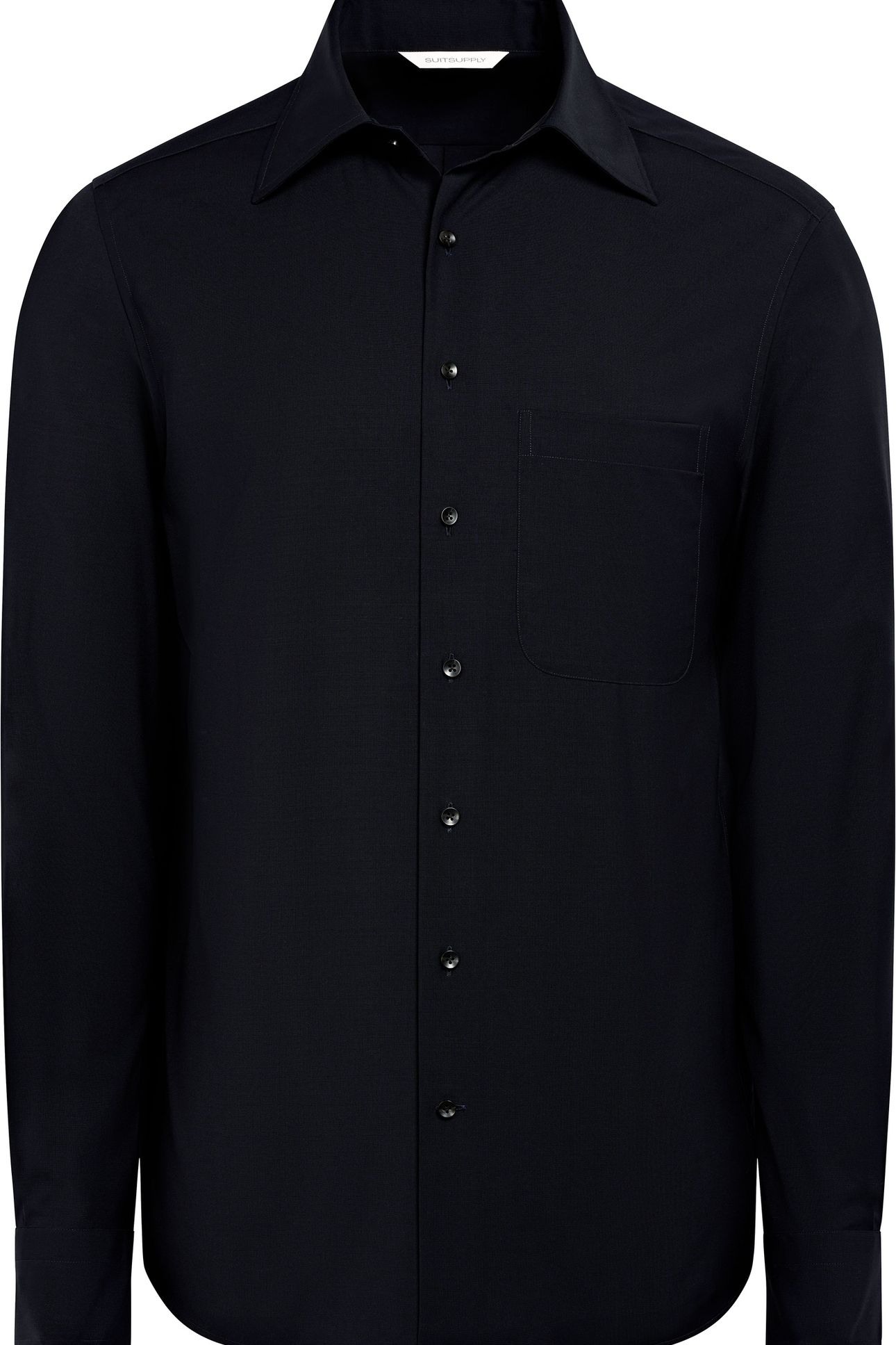 WASHABLE WOOL CASUAL SHIRTS NAVY 5