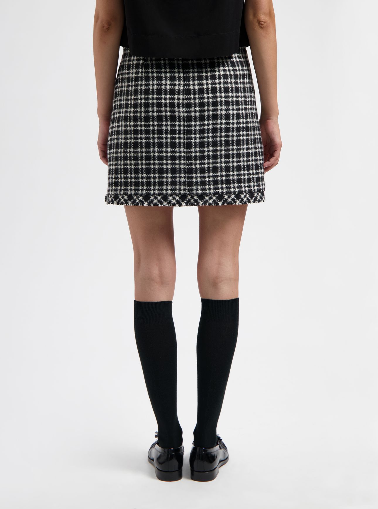 NOUS SOMMES LABELS – GRACIE TWEED SKIRT BLACK 2