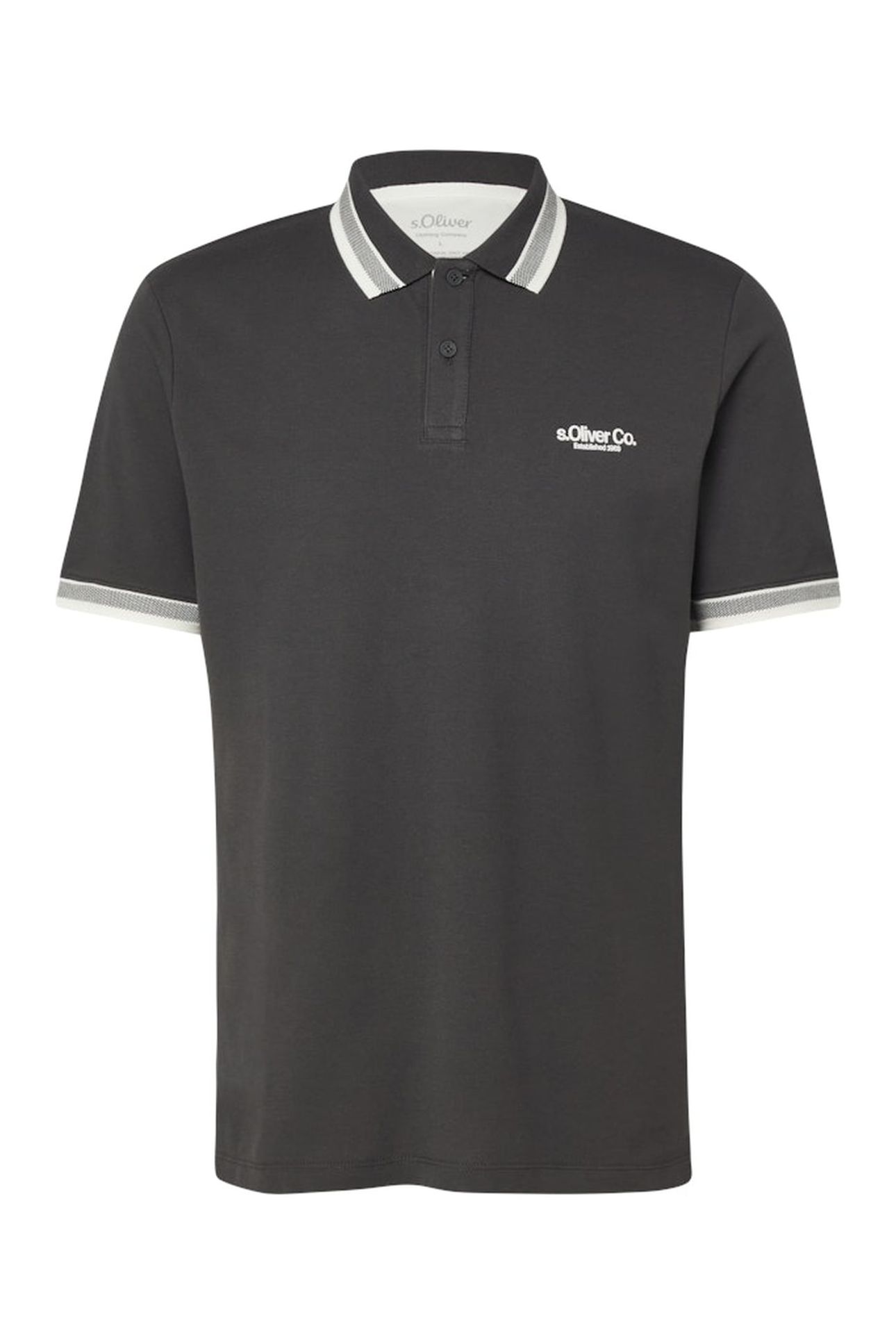 S.OLIVER POLOSHIRTS GREY/BLACK 8