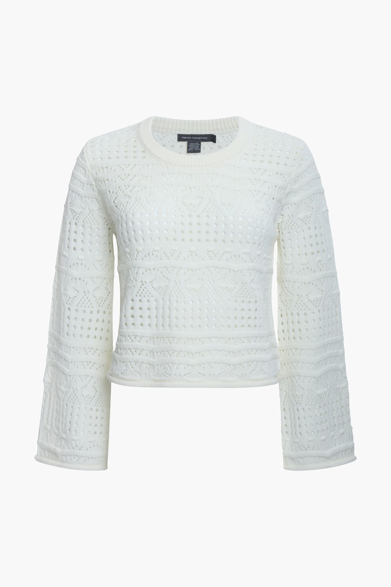 CROCHET BOBBLE KNIT SUMMER WHITE 2