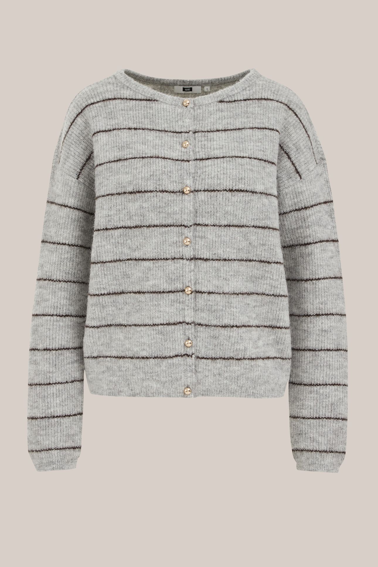 KNITTED CARDIGAN BLENDED LIGHT GREY 5