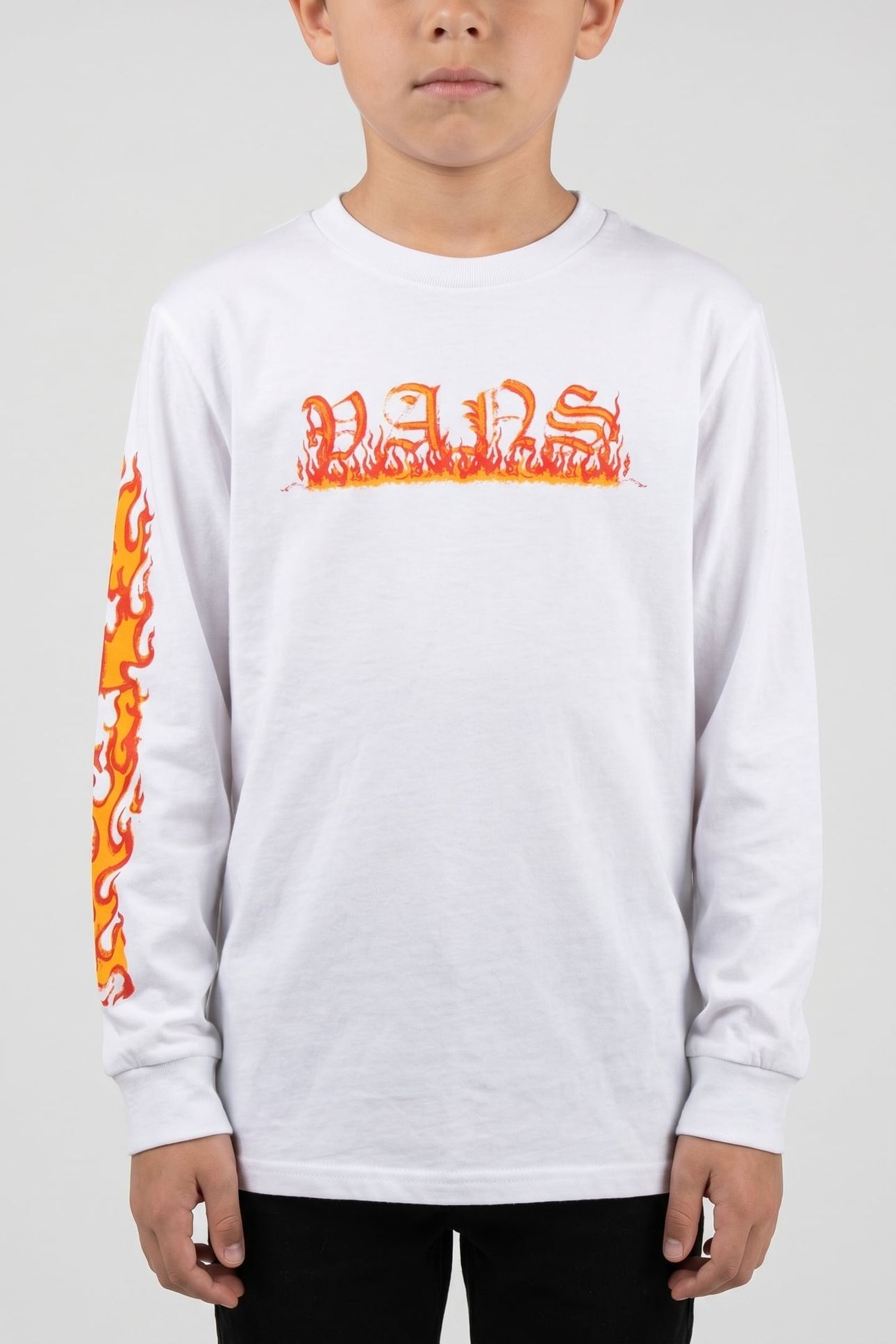 BOYS VANS INFERNO LS WHITE 1