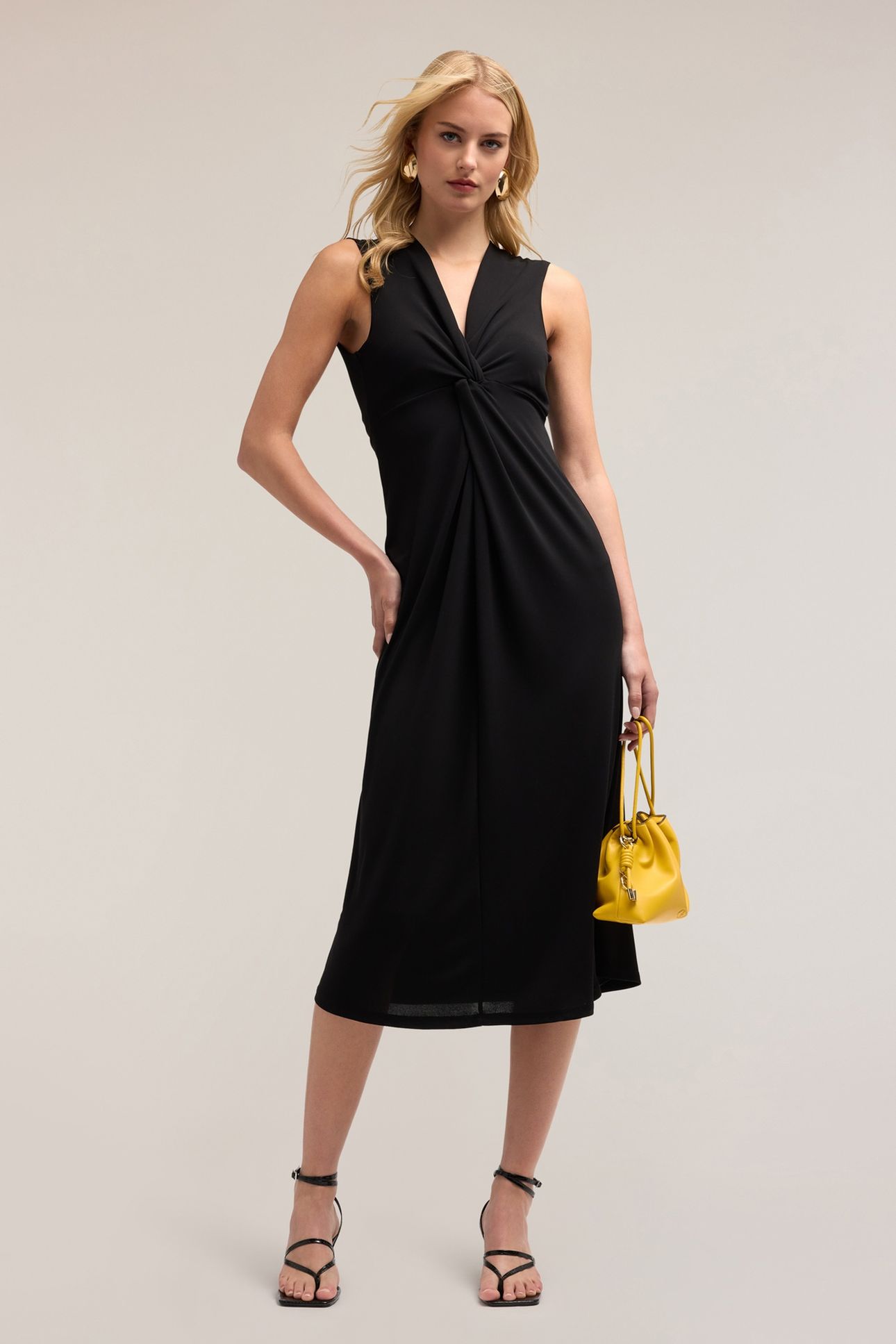 JERSEY DRESS WITH KNOT BLACK 1