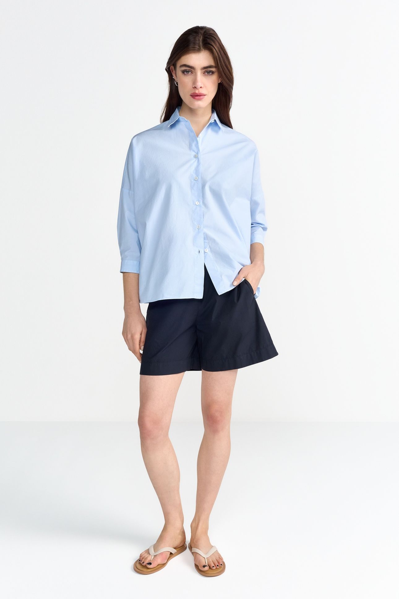 COTTON BLOUSE SKYWAY BLUE 1