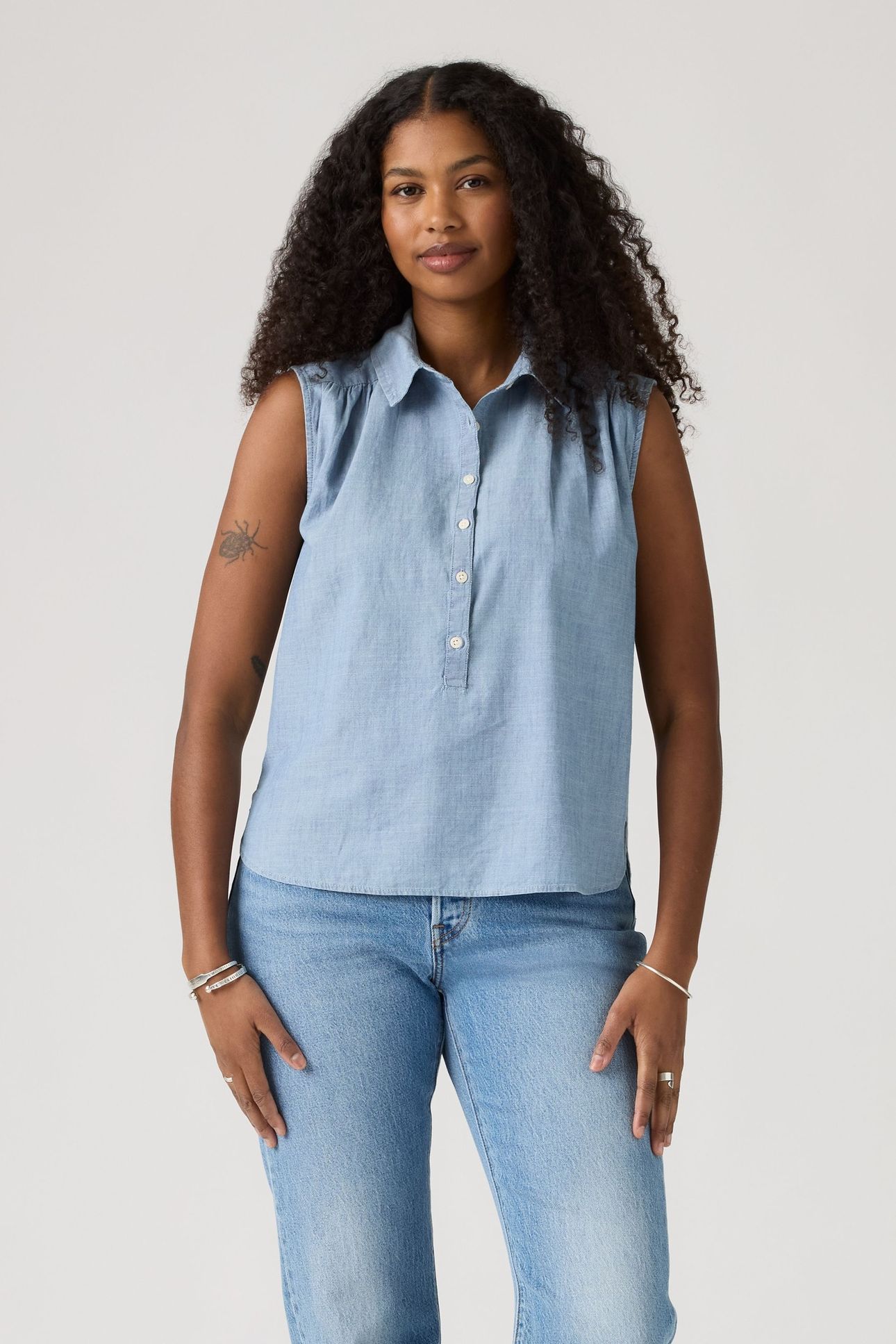 LONDYN SHORT SLEEVE POPOVER TOP 1