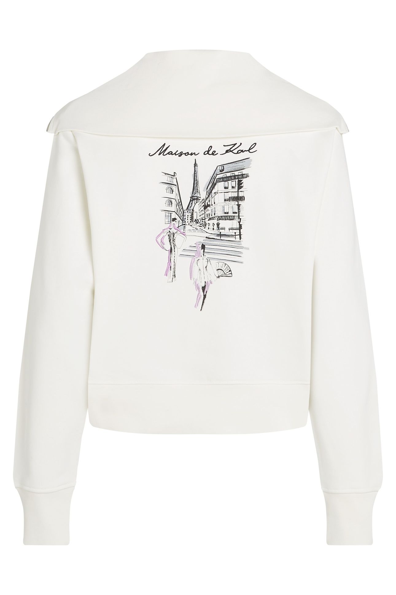 PARIS SKETCH EIFFEL HALF ZIP CANNOLI CREAM 3