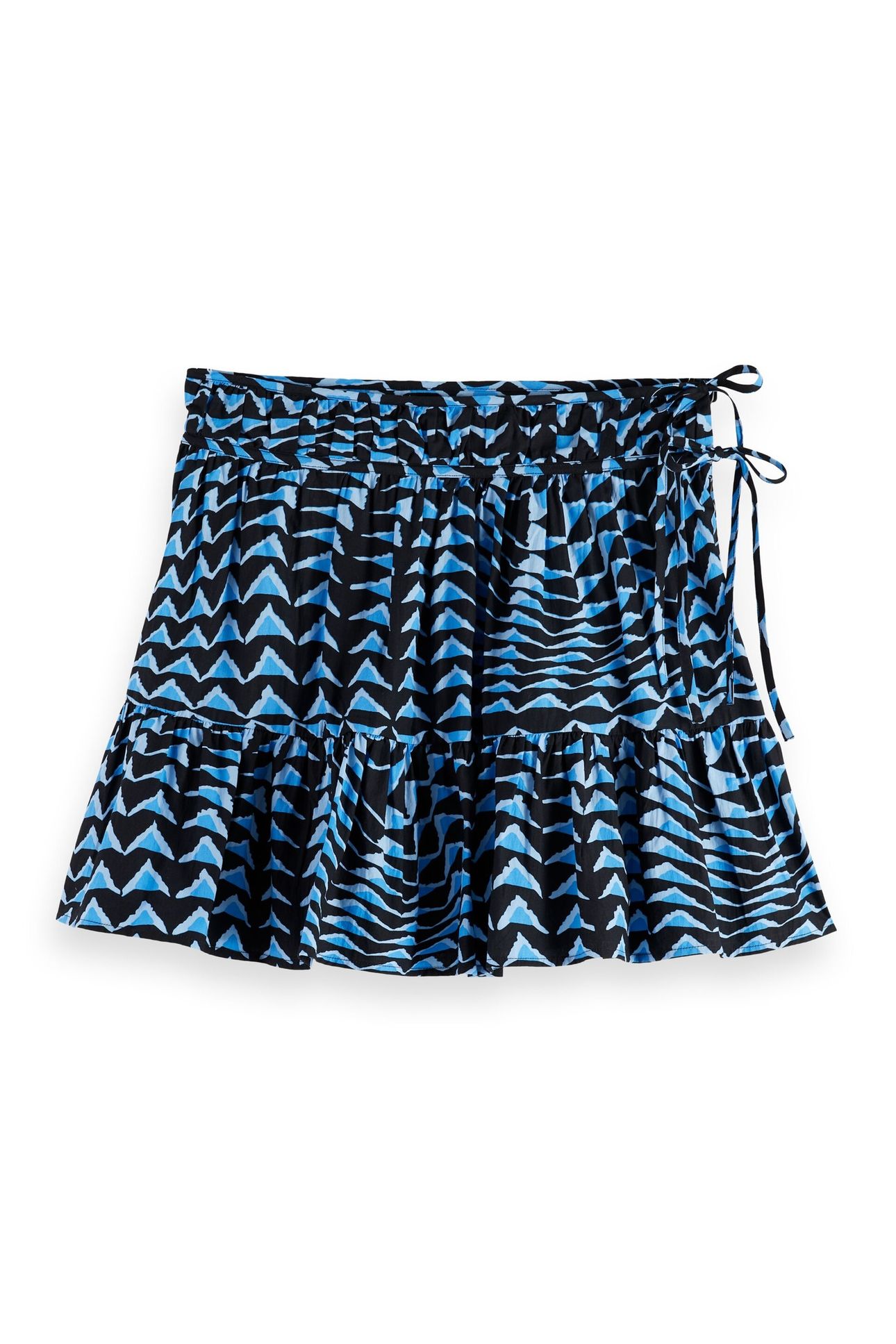 MINI SKIRT WITH GATHERING HOUSE OF MIRRORS BLUE 3