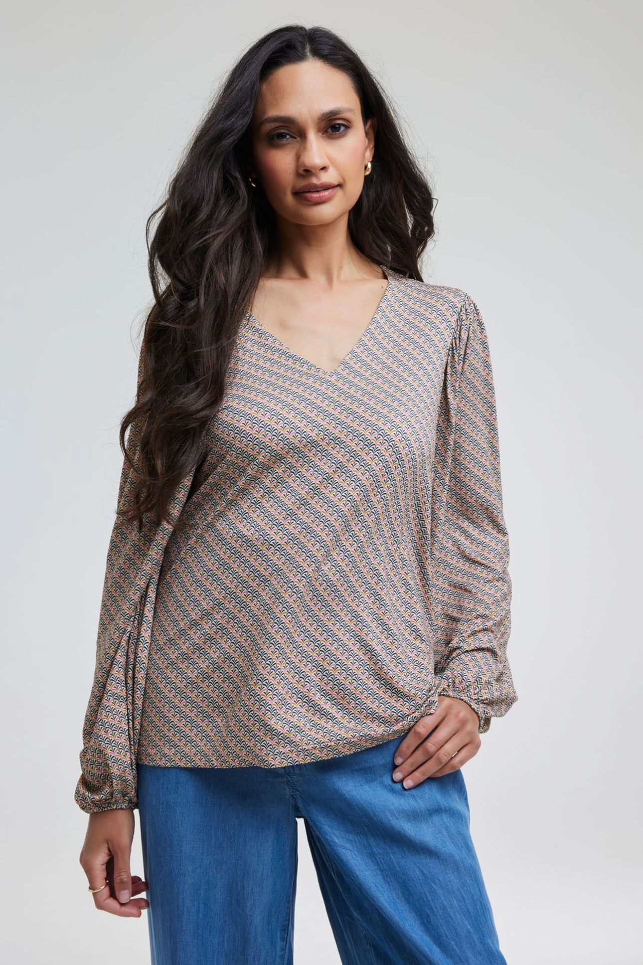 T-SHIRT BRITT SAND WITH PURE PRINT 1