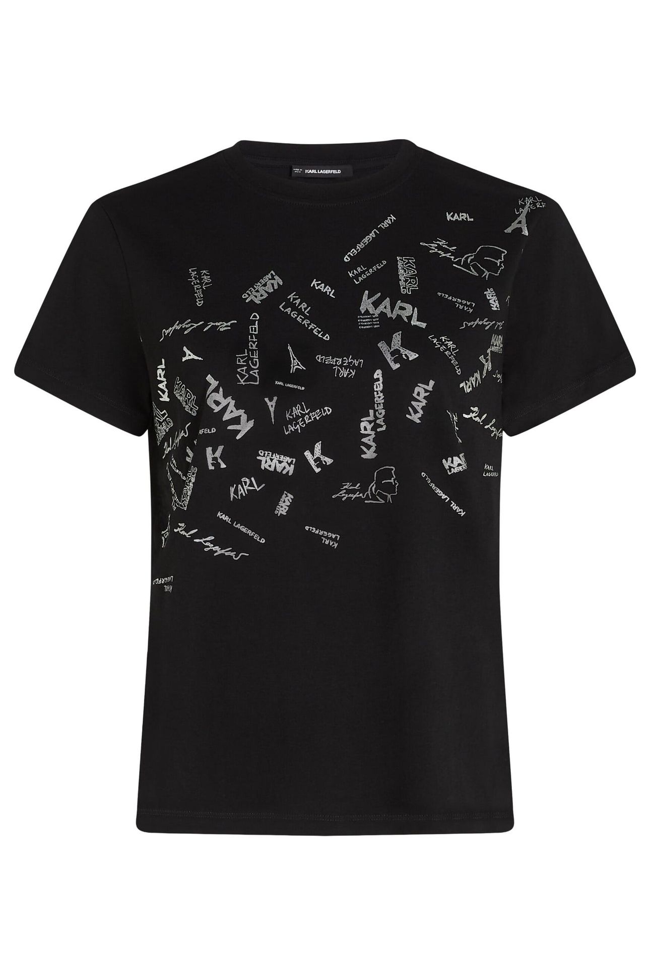 PARIS FONTS PRINT T-SHIRT BLACK 1