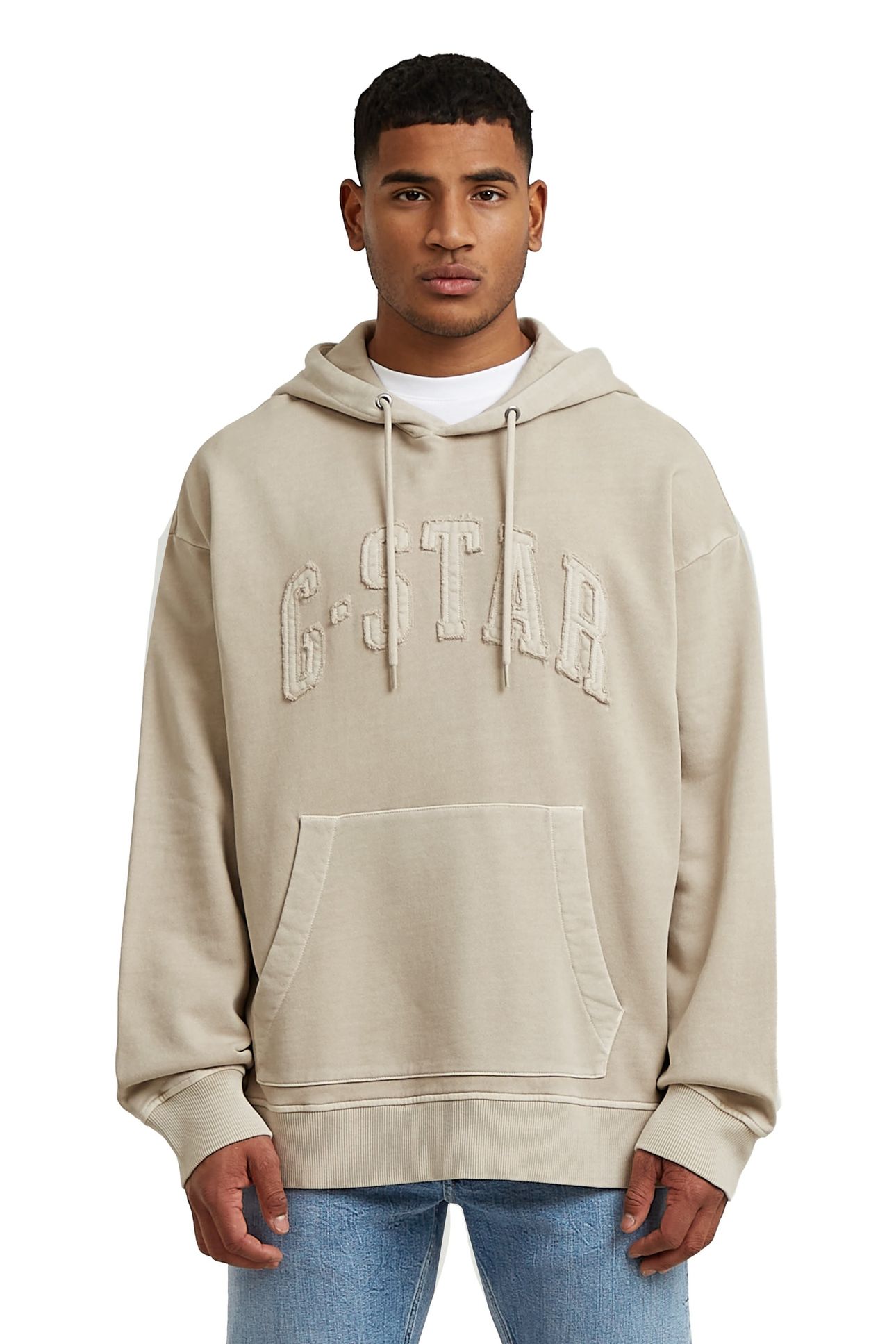 APPLIQUE RELAXED HOODIE BRICK 3
