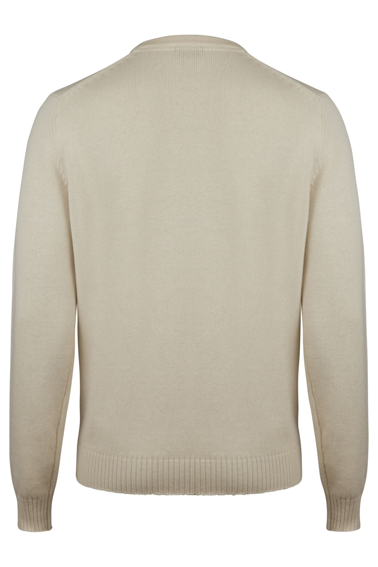 CREW NECK,INTARSIA LOGO CREAM 2