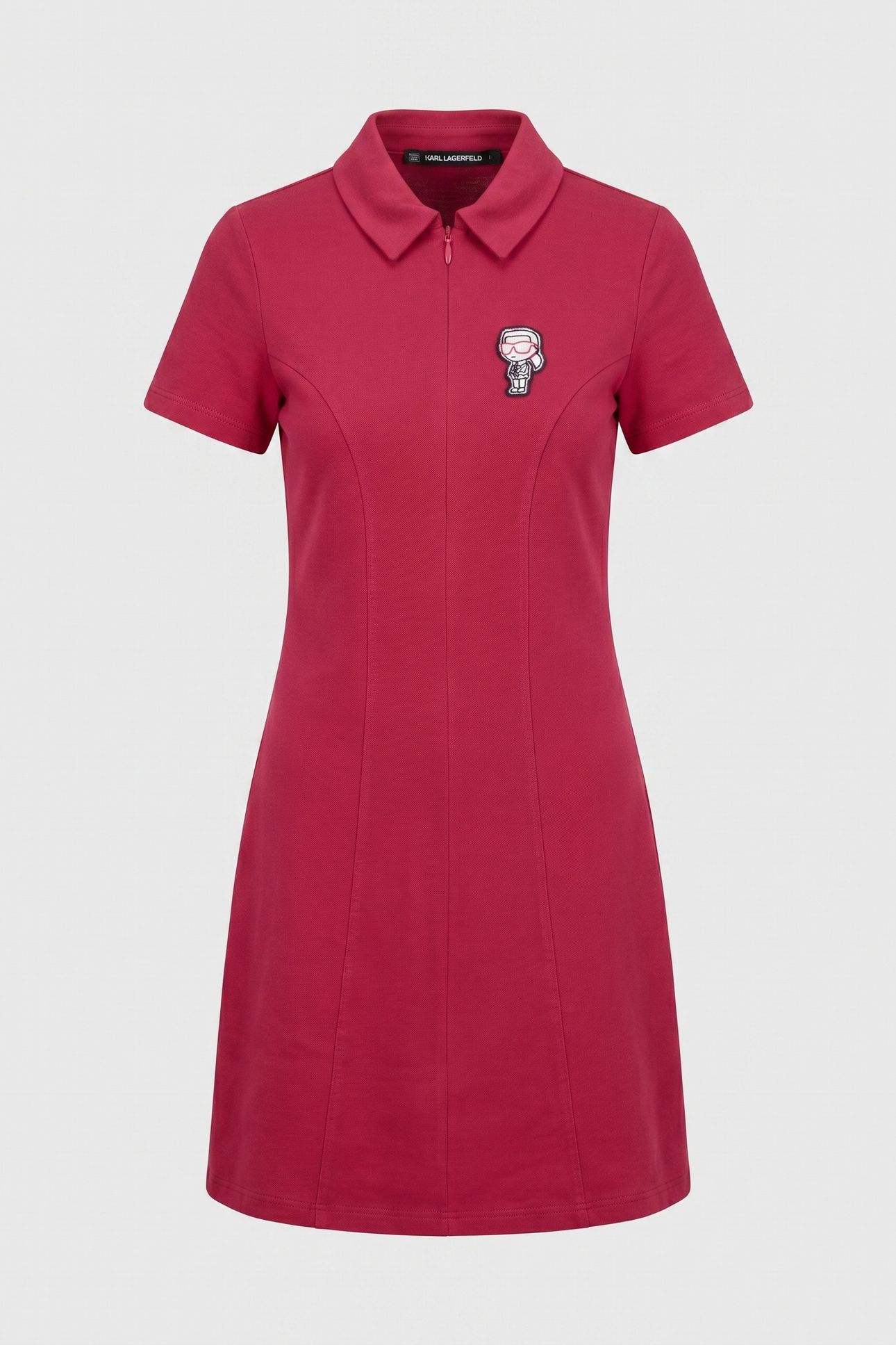 IKON SKETCH POLO ZIPPED DRESS PERSIAN RED 3