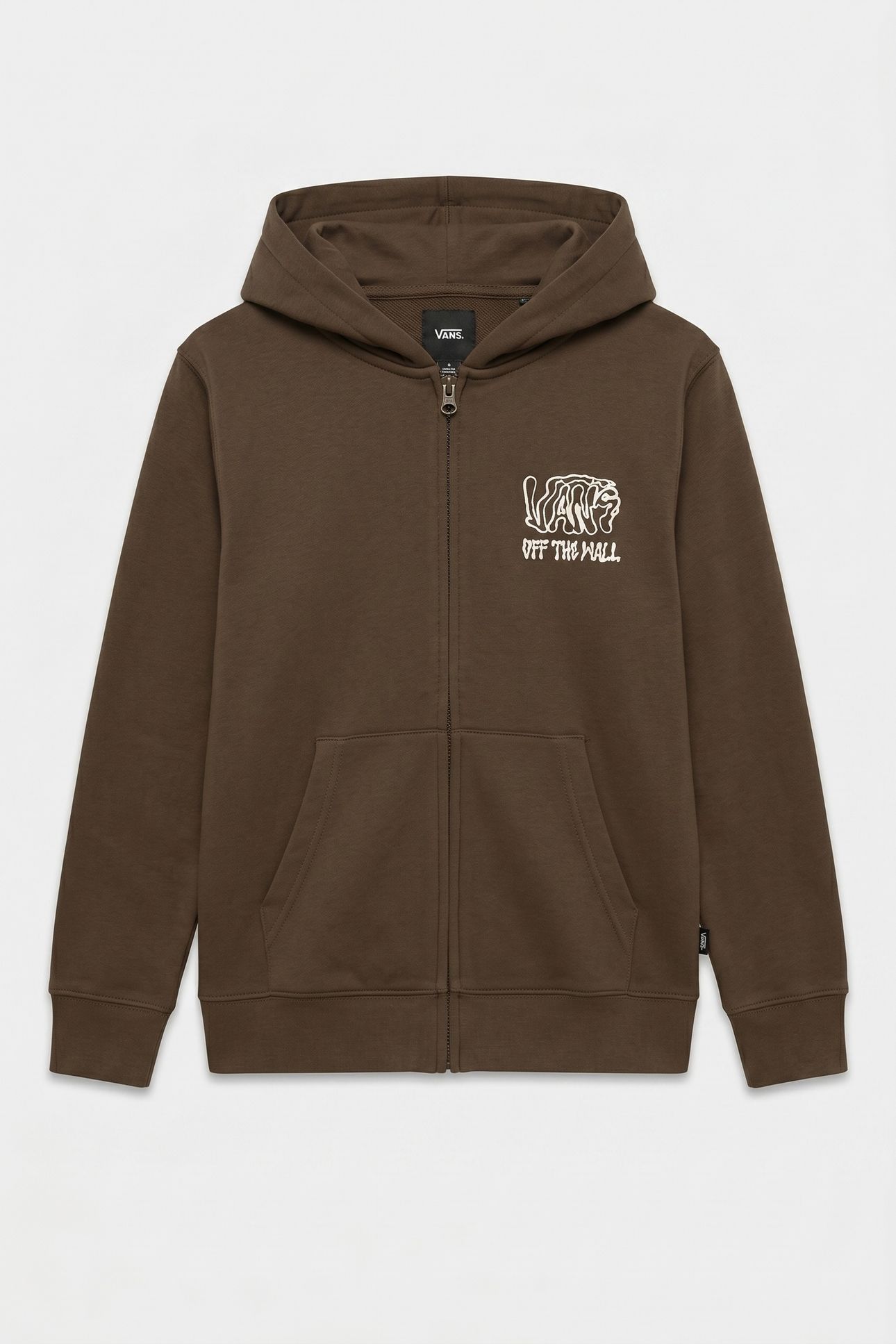 BOYS RIPPLED FULL ZIP COAL BROWN 2