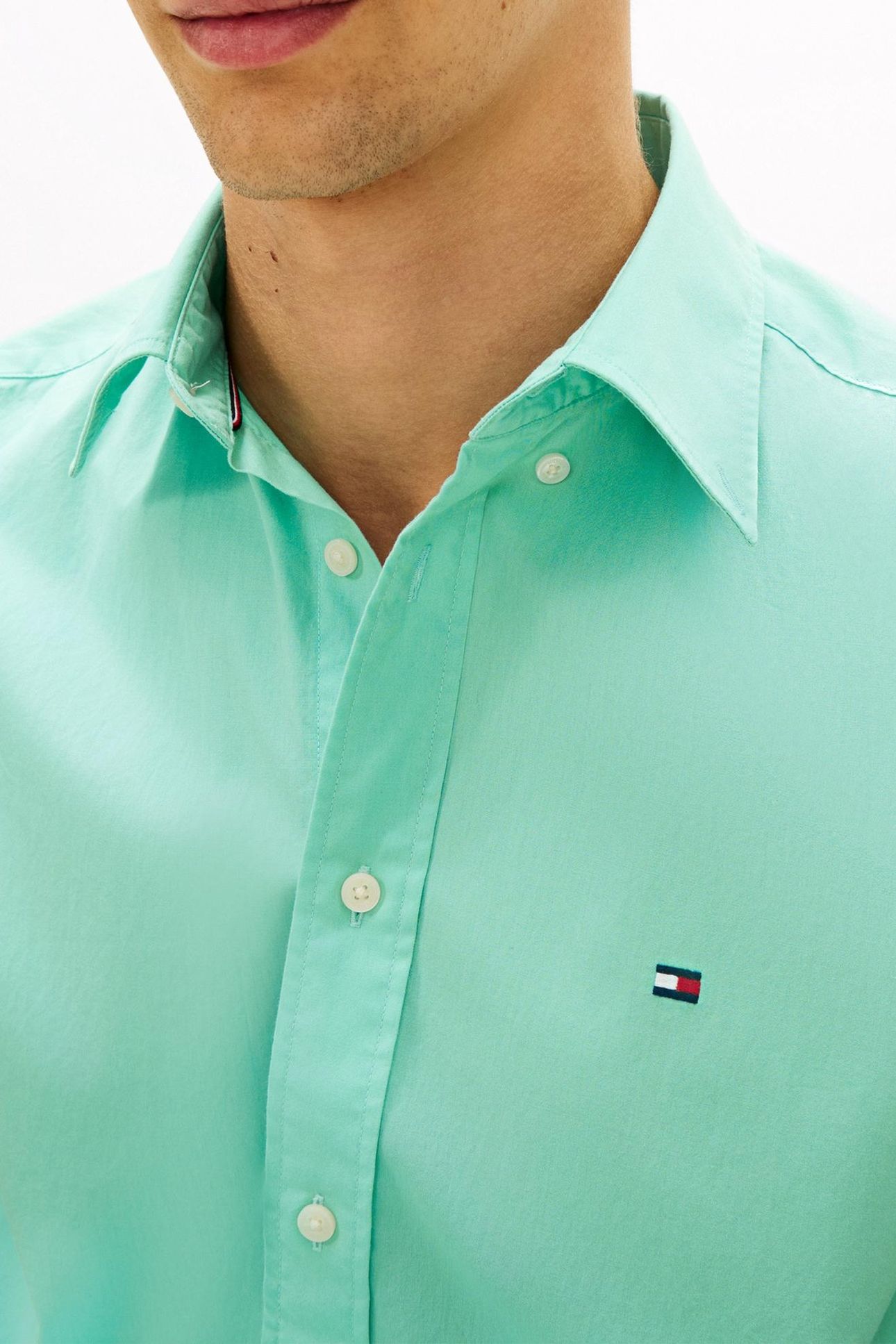 FLEX POPLIN SOLID S/S SHIRT ARCTIC AQUA 5