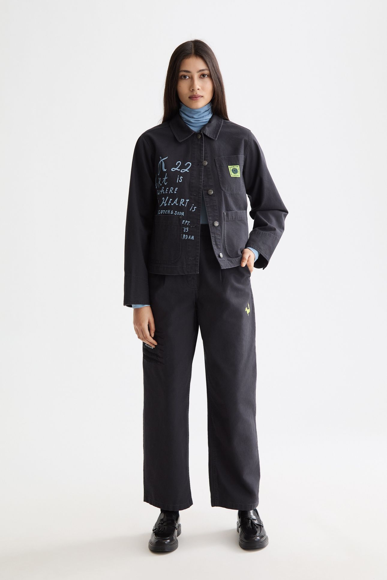 WASHED WORKWEAR JACKET CHARCOAL ART 2
