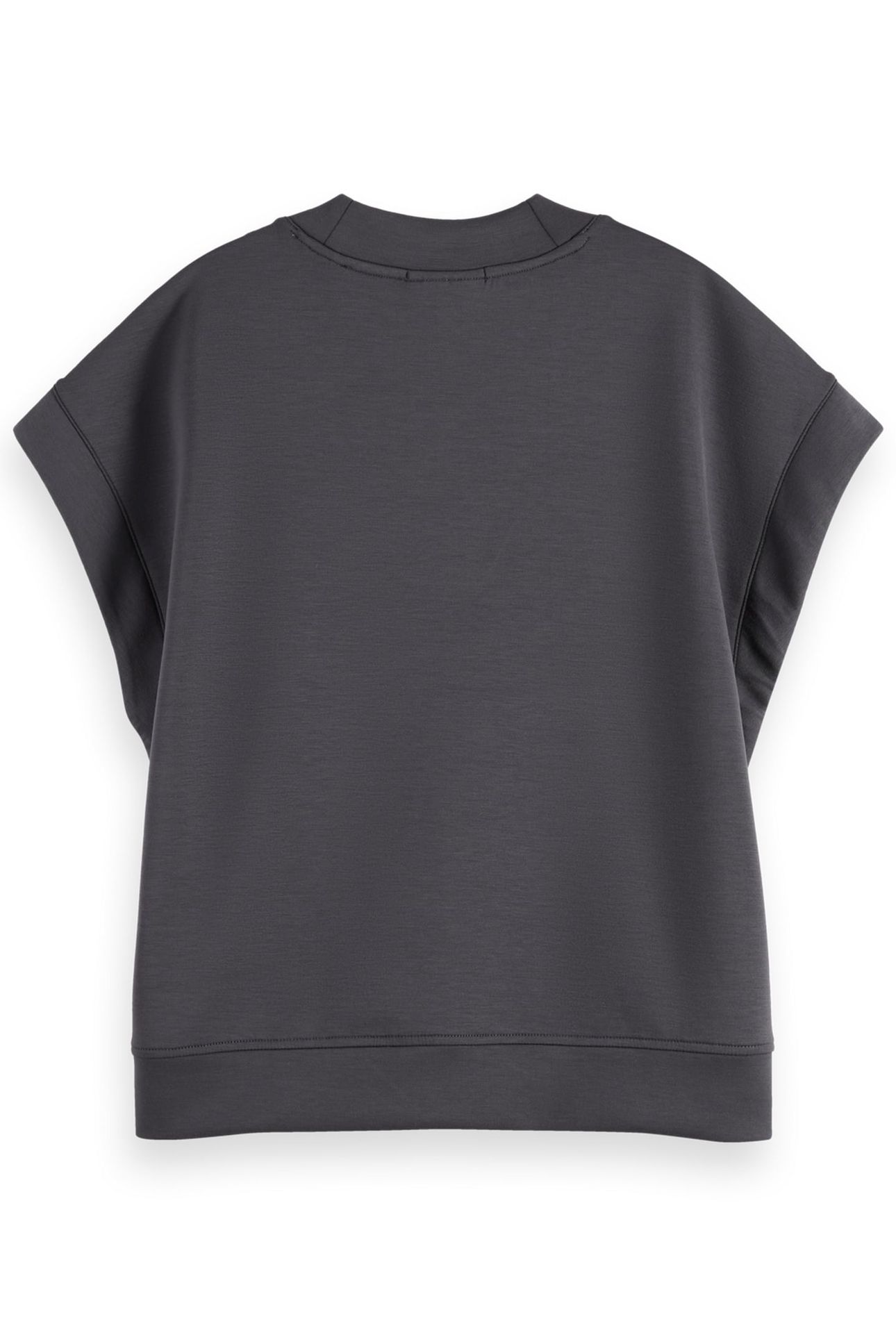 V-NECK SLEEVELESS MODAL SWEATSHIRT CHARCOAL ART 5