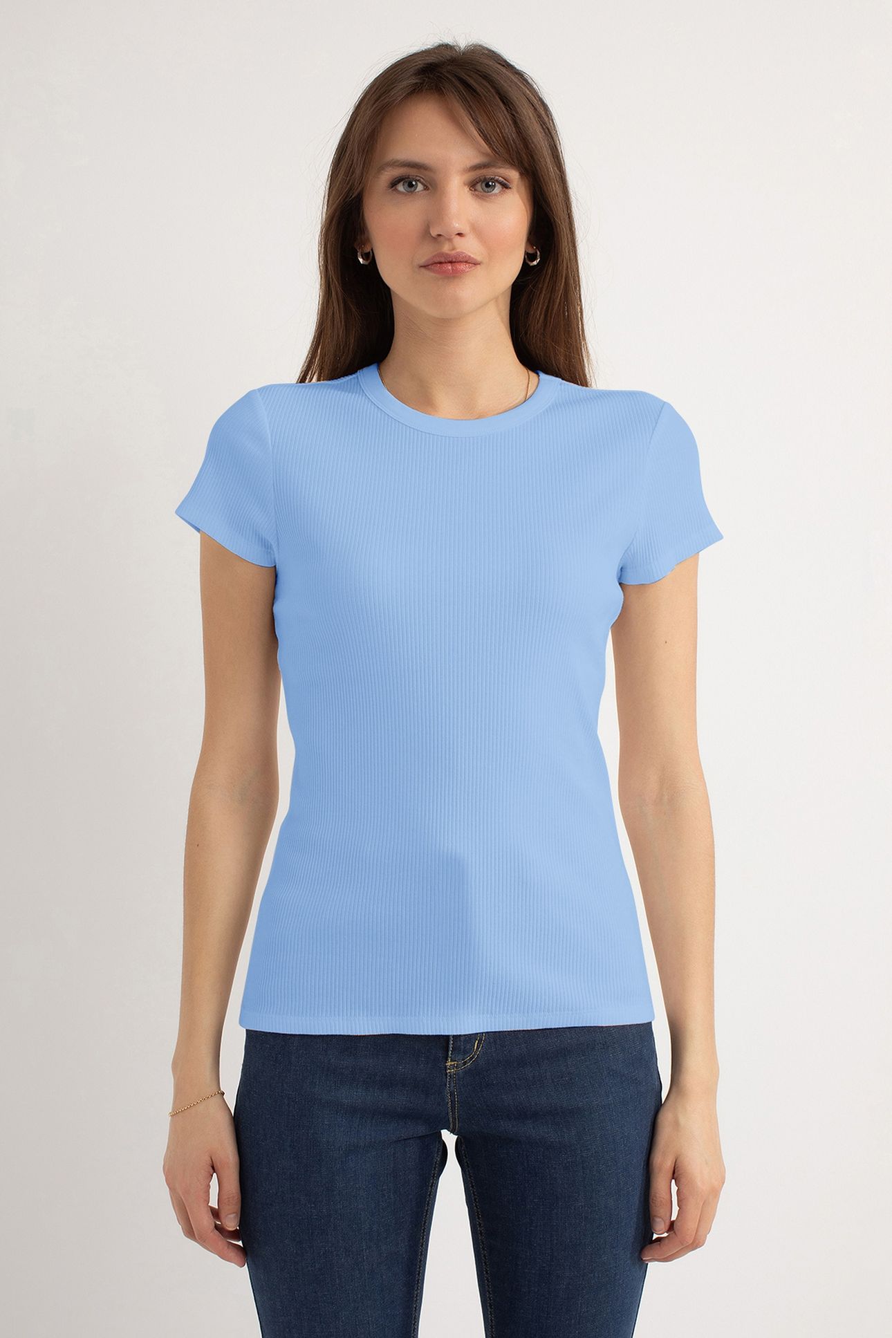 HARLEY SS RIB T-SHIRT LIGHT BLUE 1