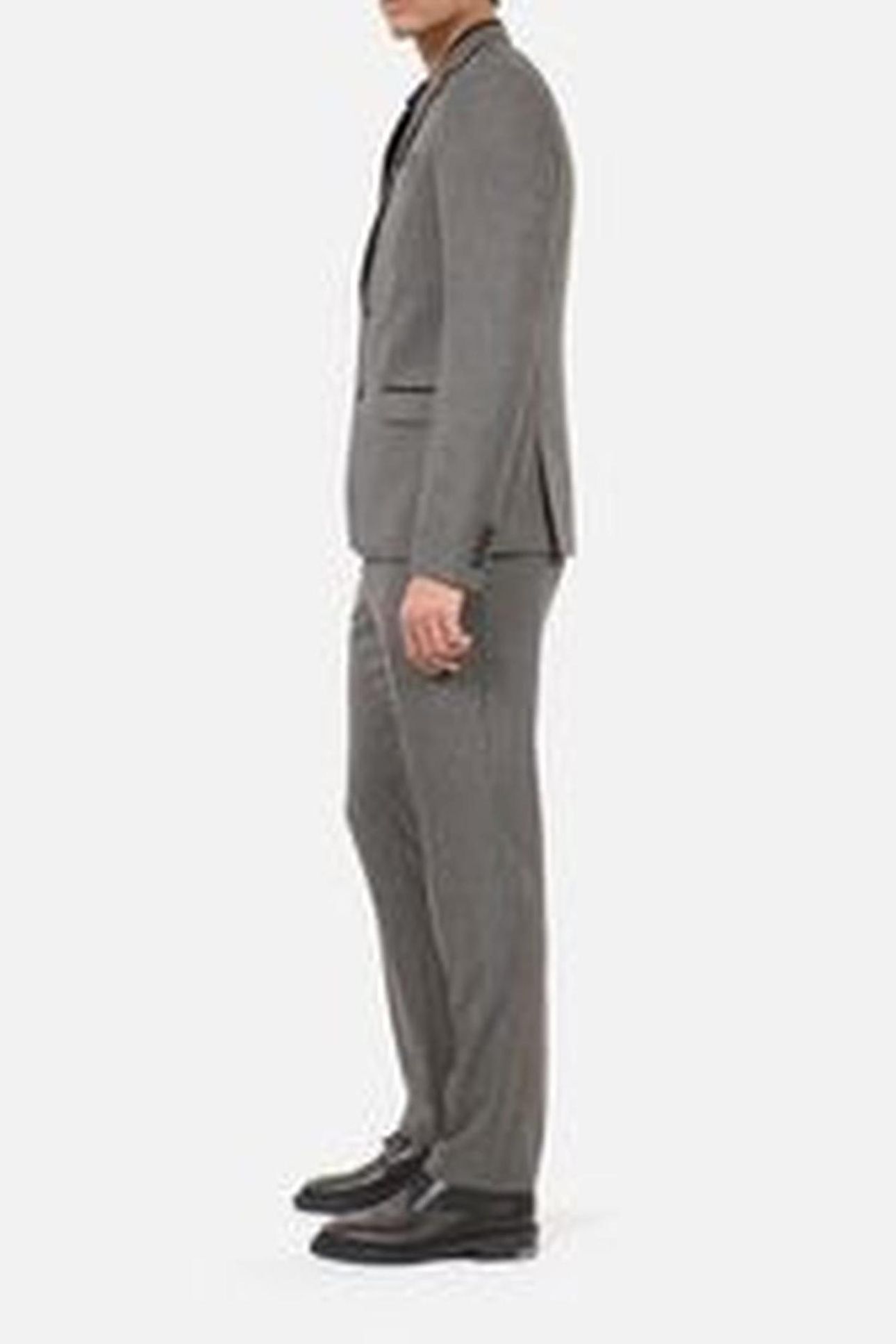 CLASSIC DOUBLE-SLIT SUIT JACKET + SKULL RIVET BLACK GREY 7