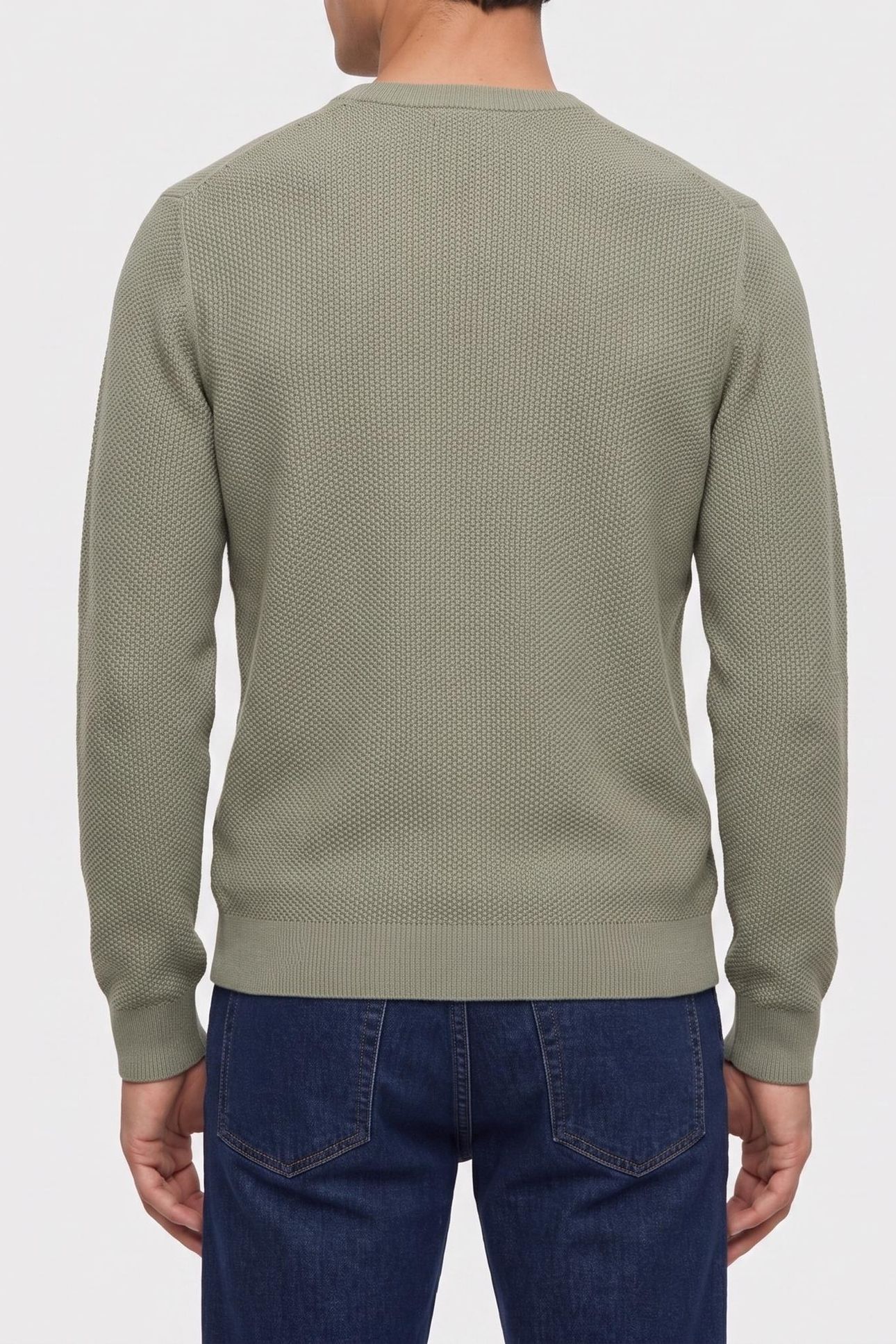 LS TEXTURED COTTON SWEATER SHADOW 2