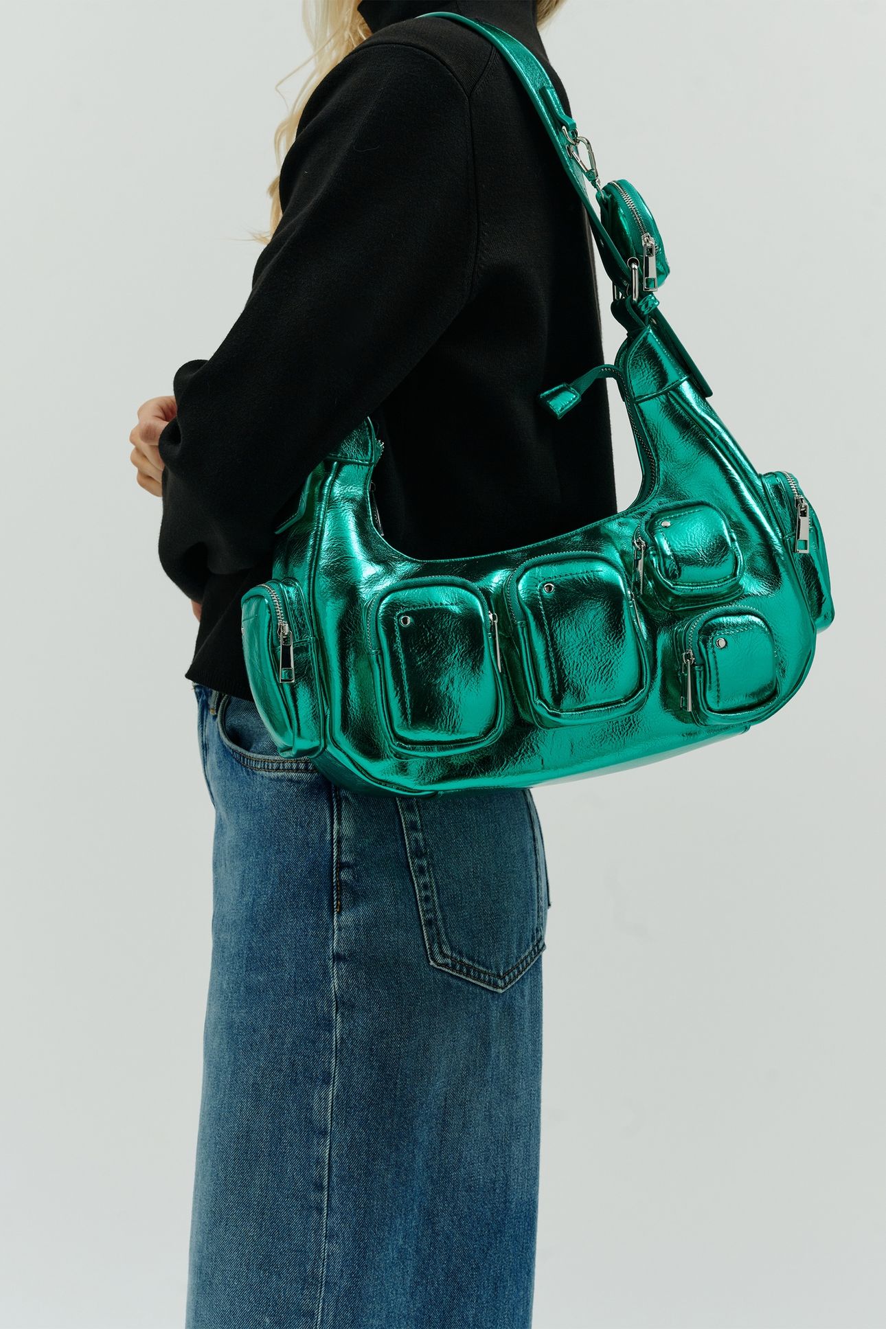 SALLY POCKET RECYCLED COOL GREEN 2