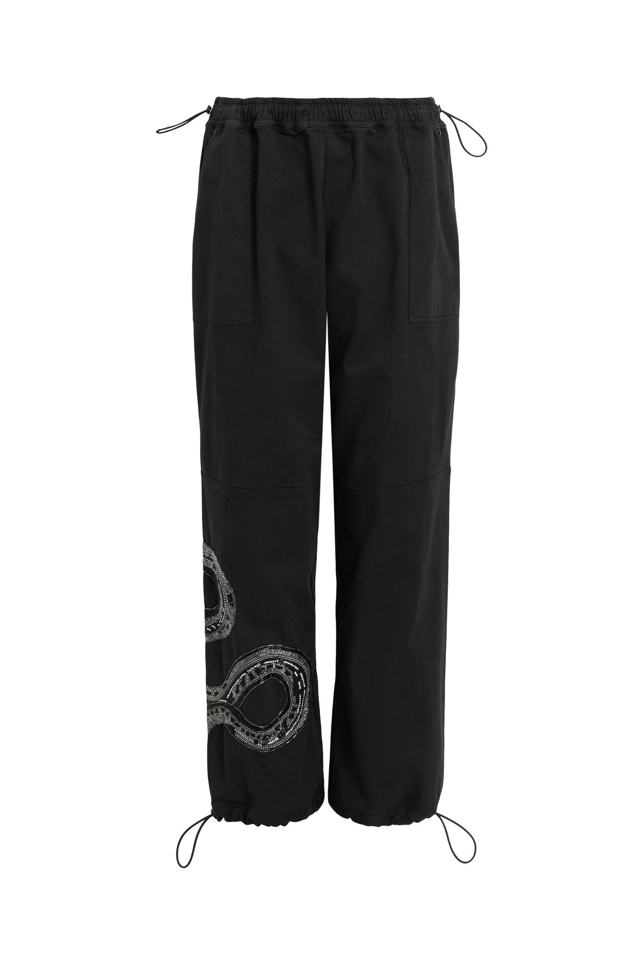 YAS EMB TROUSER WASHED BLACK 4