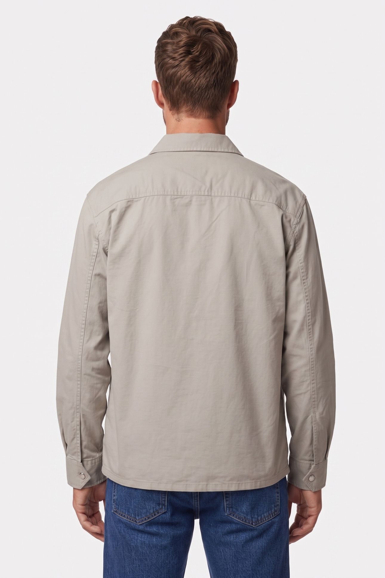 LONG SLEEVE UTILITY RELAXED OVERSHIRT FOREST FOG 2