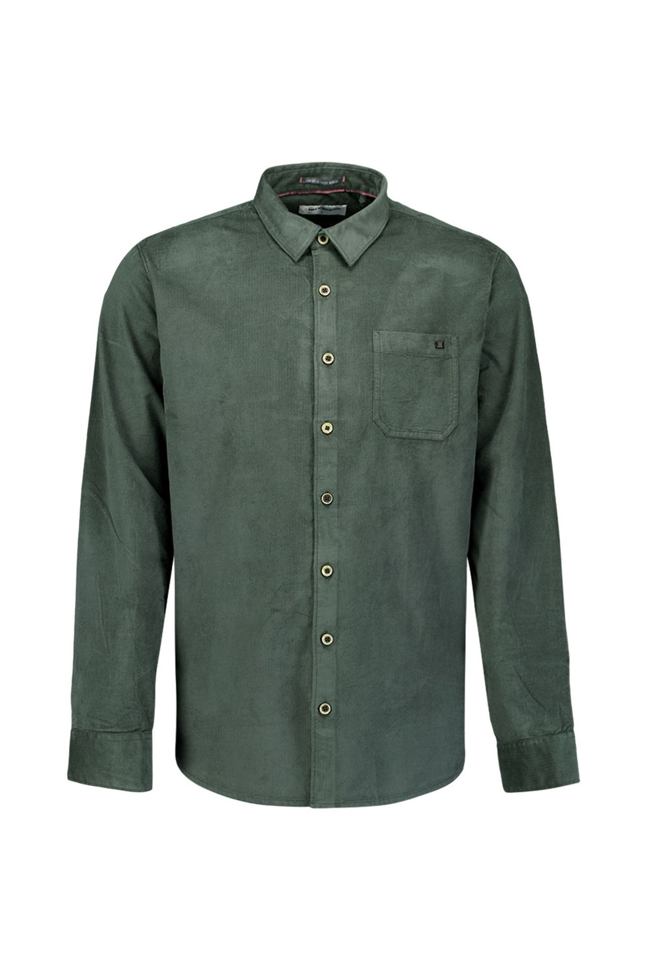 SHIRT SOLID FINE HERRINGBONE DARK GREEN 5