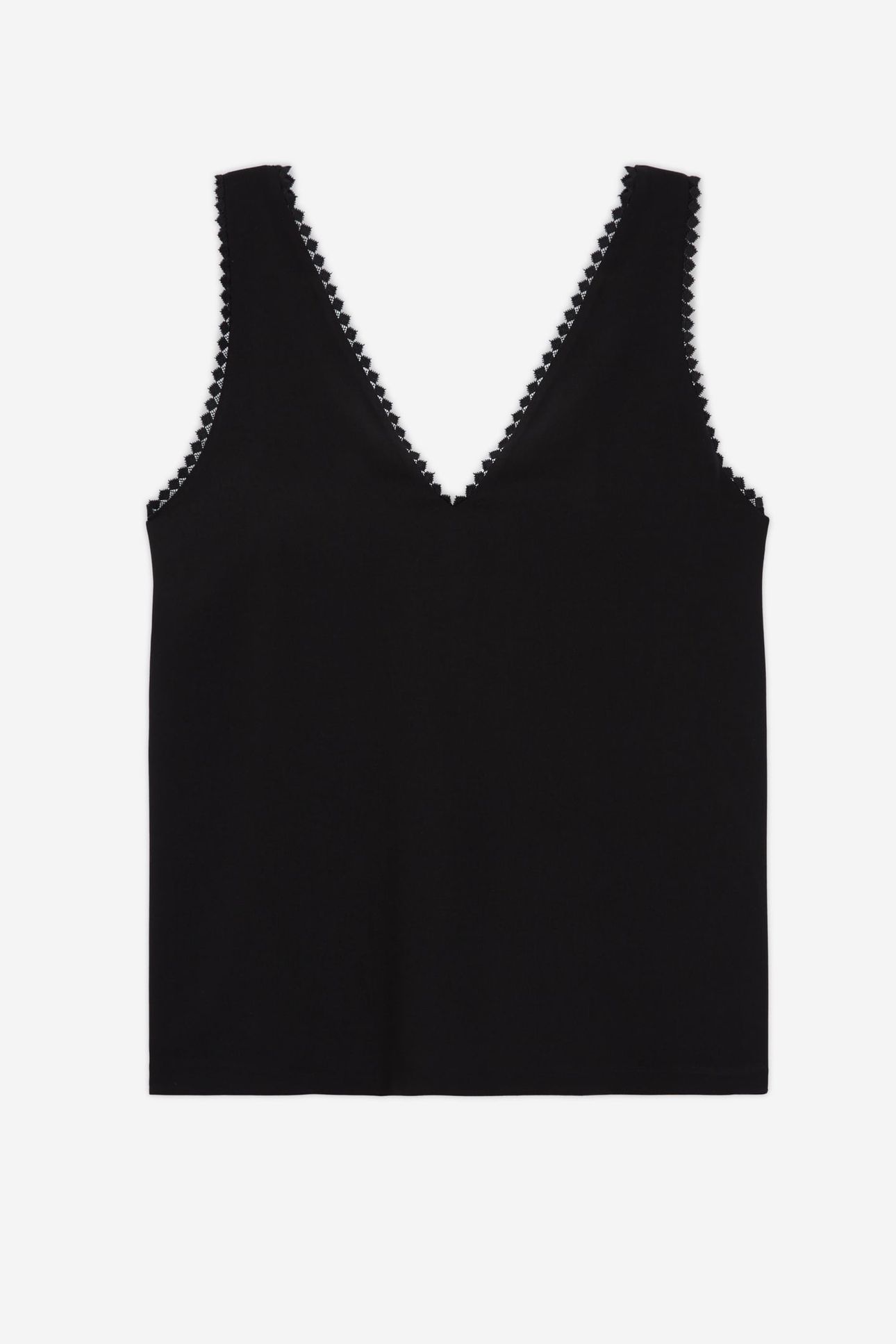 SLEEVELESS TOP WITH LACE DETAIL BLACK 5