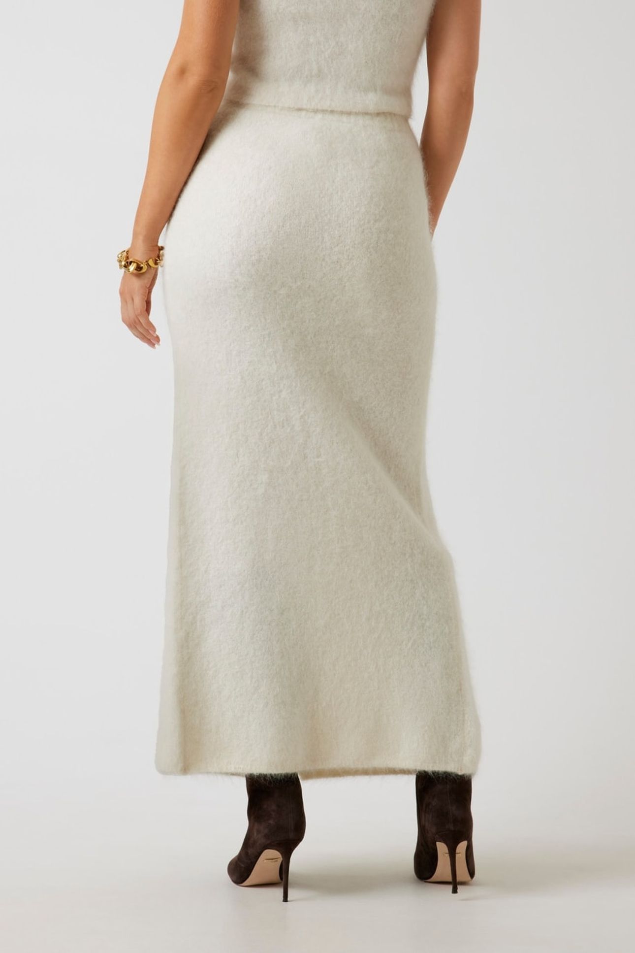 AGNES PENCIL SKIRT S MACADAMIA MULTI 4